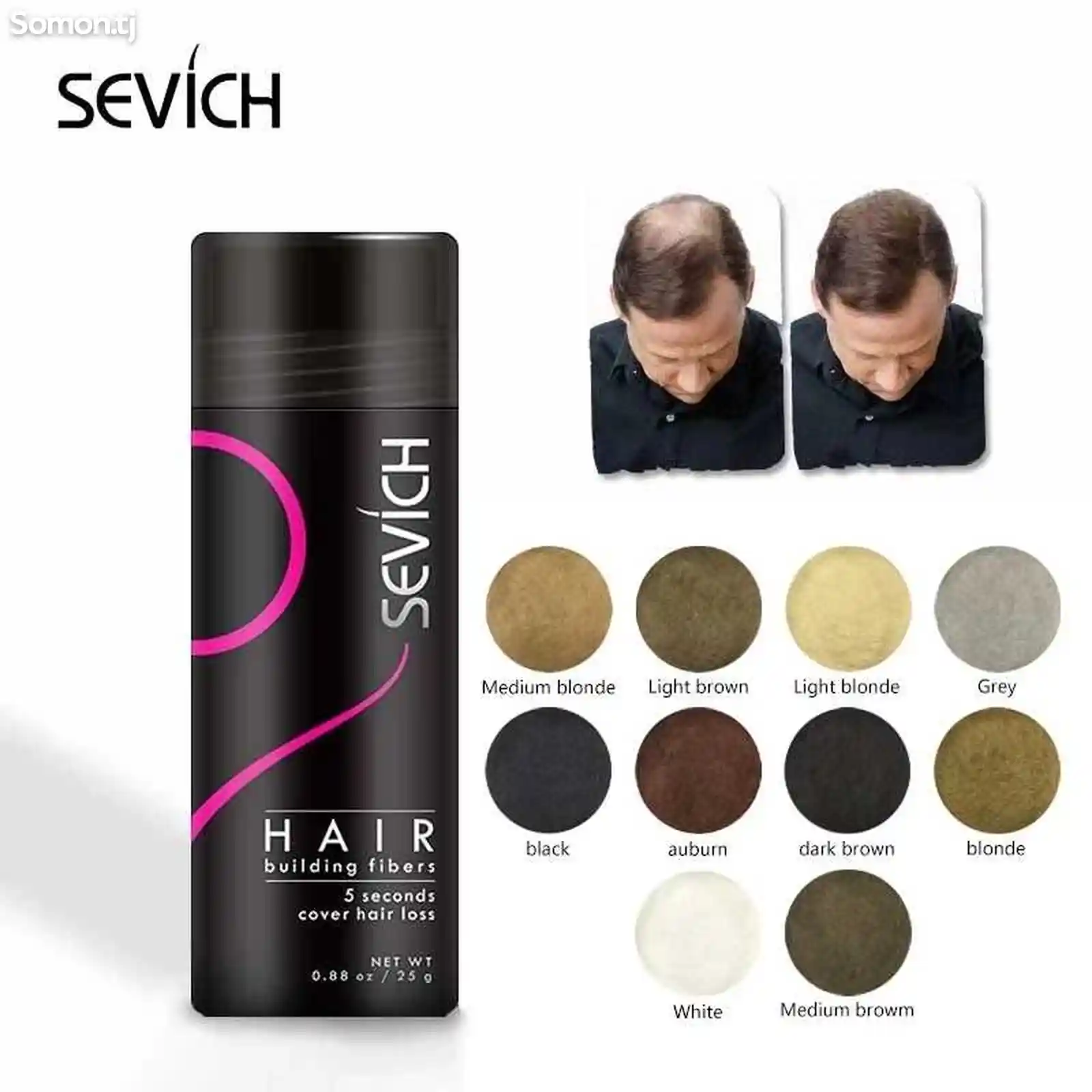 Пудра-загуститель для волос Sevich-2