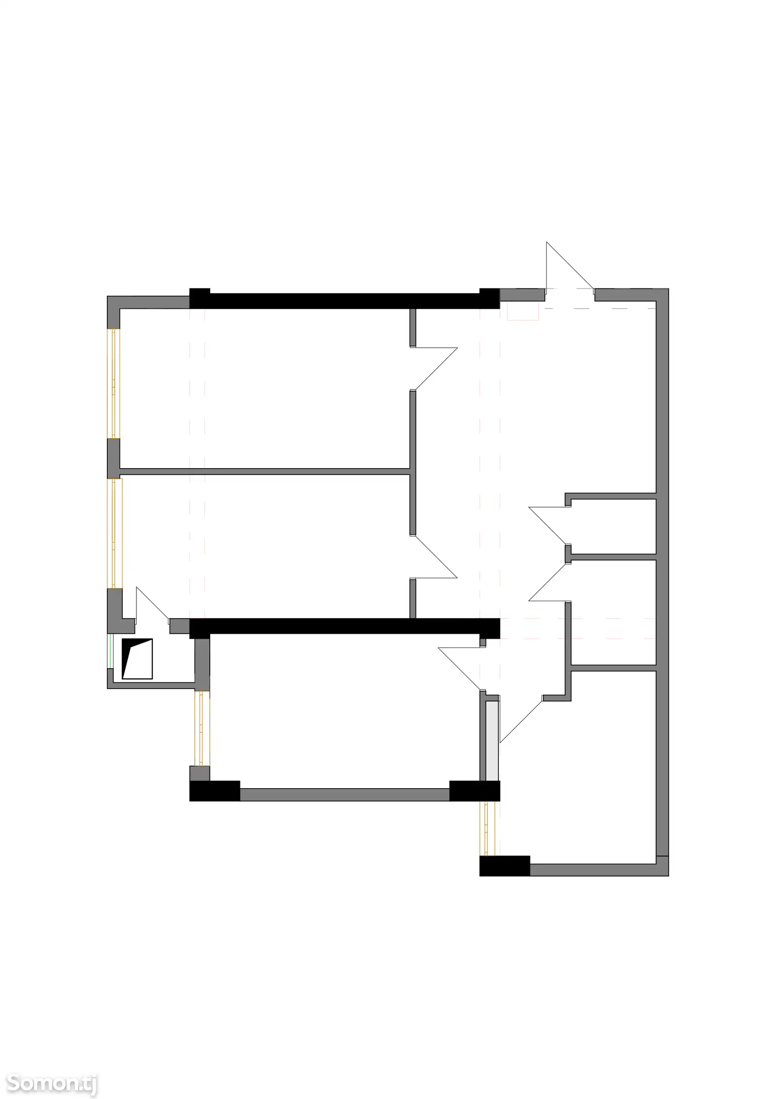 3-комн. квартира, 11 этаж, 98 м², И. Сомони-8