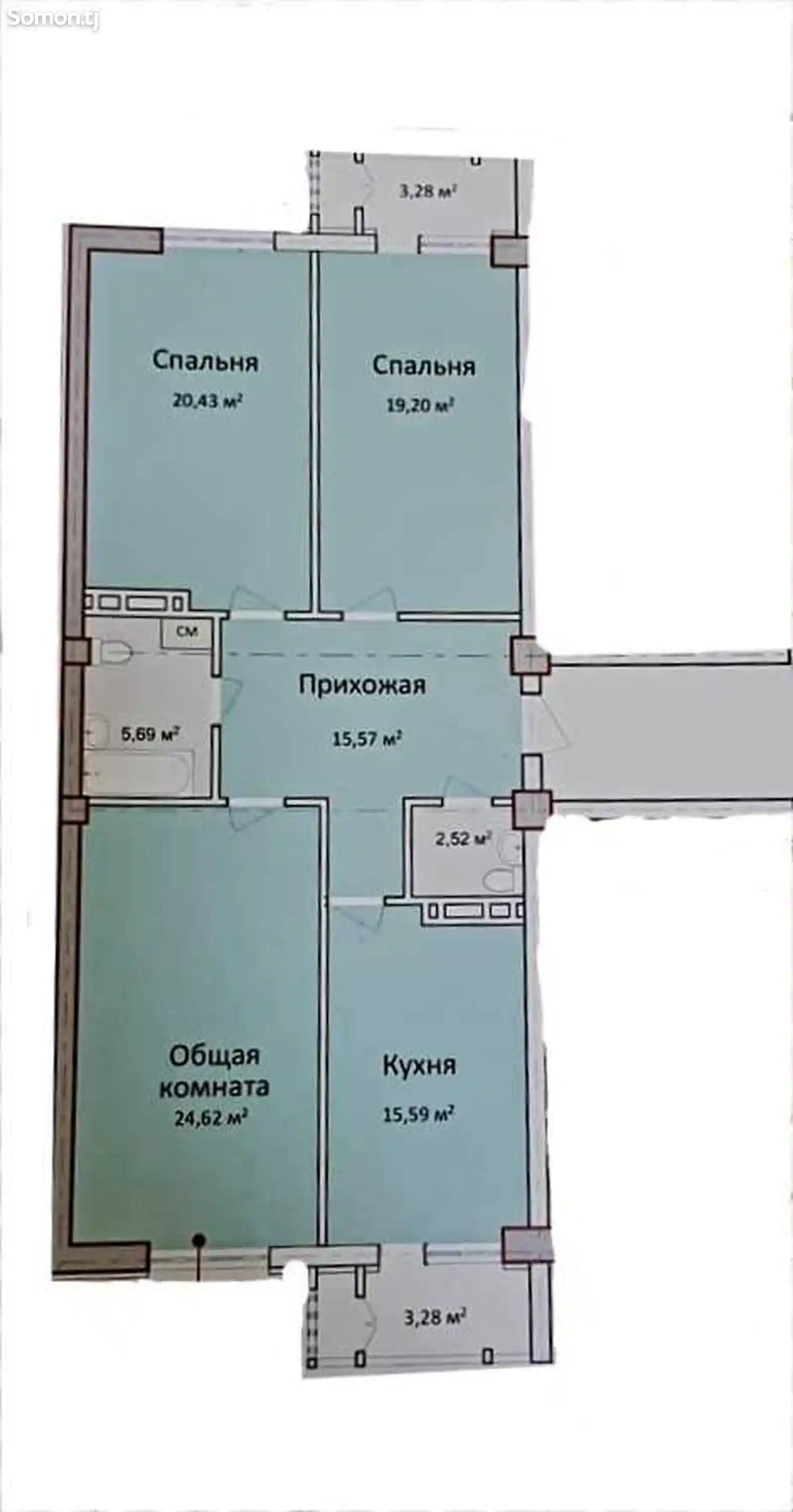 3-комн. квартира, 10 этаж, 126 м², Дом Печати-3