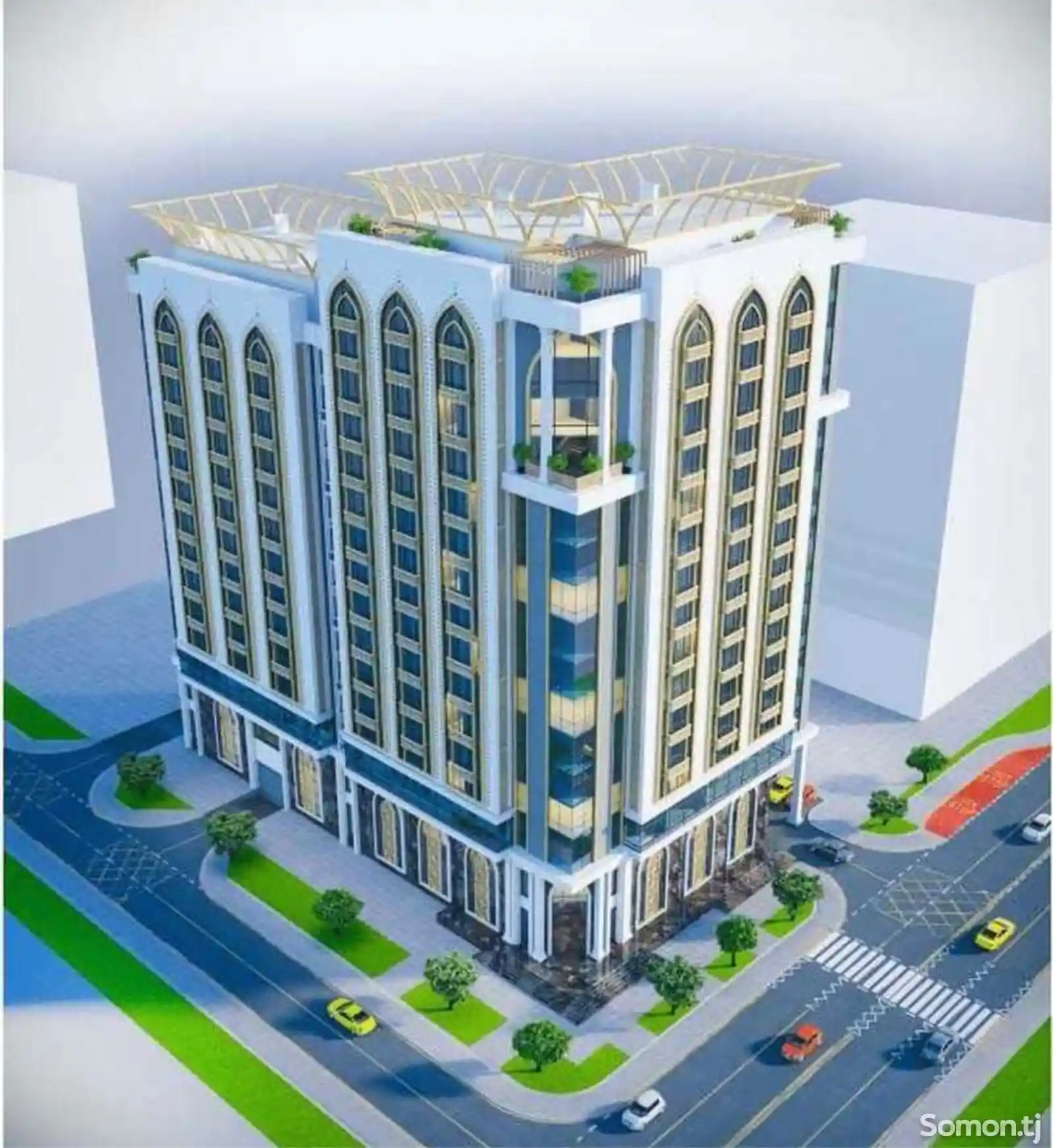 2-комн. квартира, 12 этаж, 100 м², Шохмансур-7