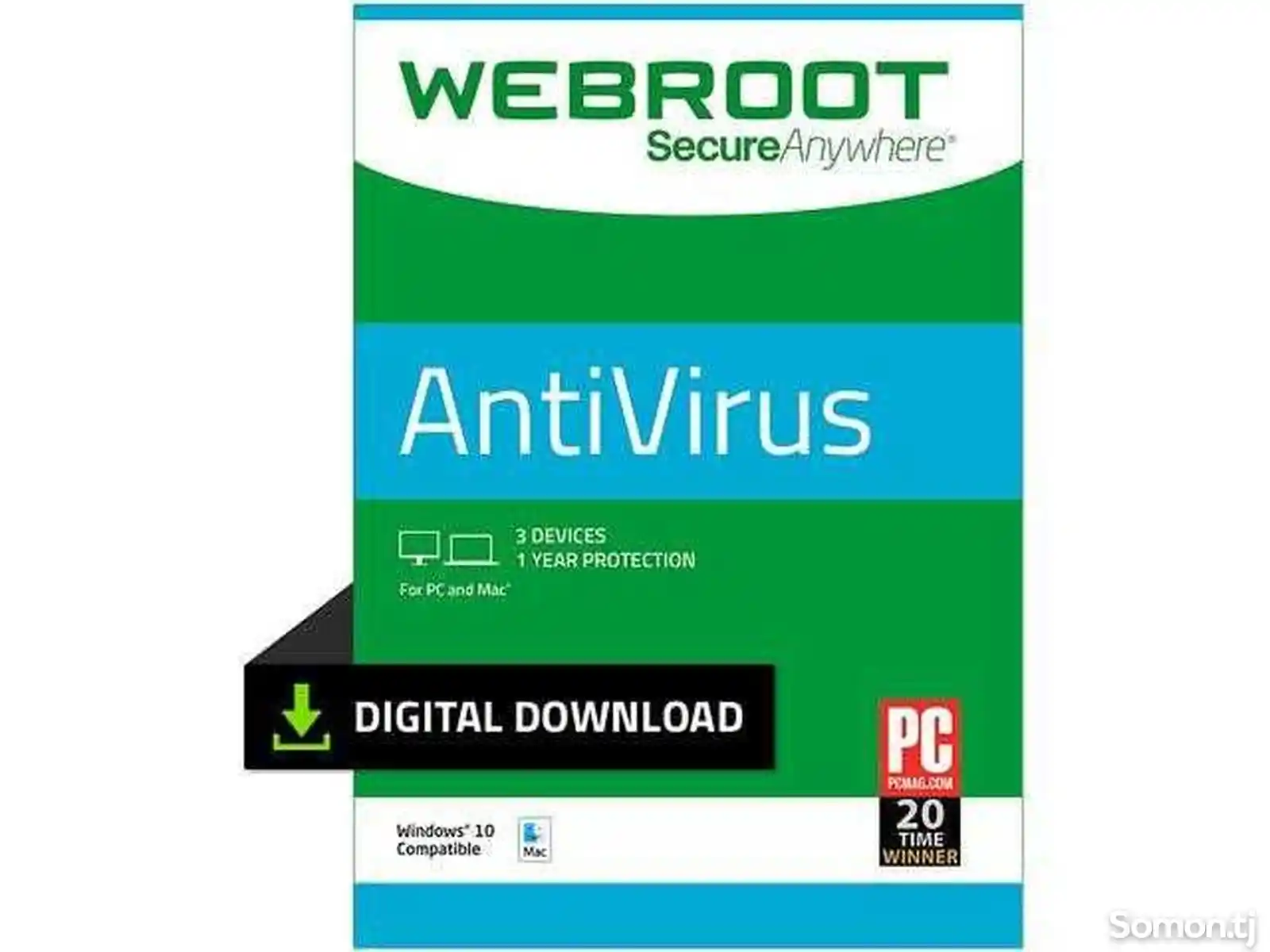 Webroot SecureAnywhere AntiVirus - иҷозатнома барои 1 роёна, 1 сол-1