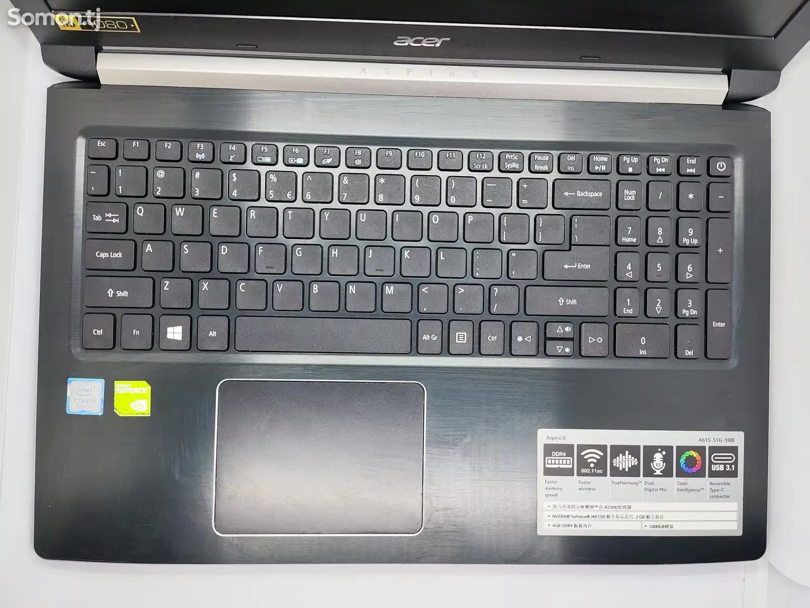 Ноутбук Acer i5-8250U/8GB DDR4/2GB MX150/128GB SSD/500GB HDD-4