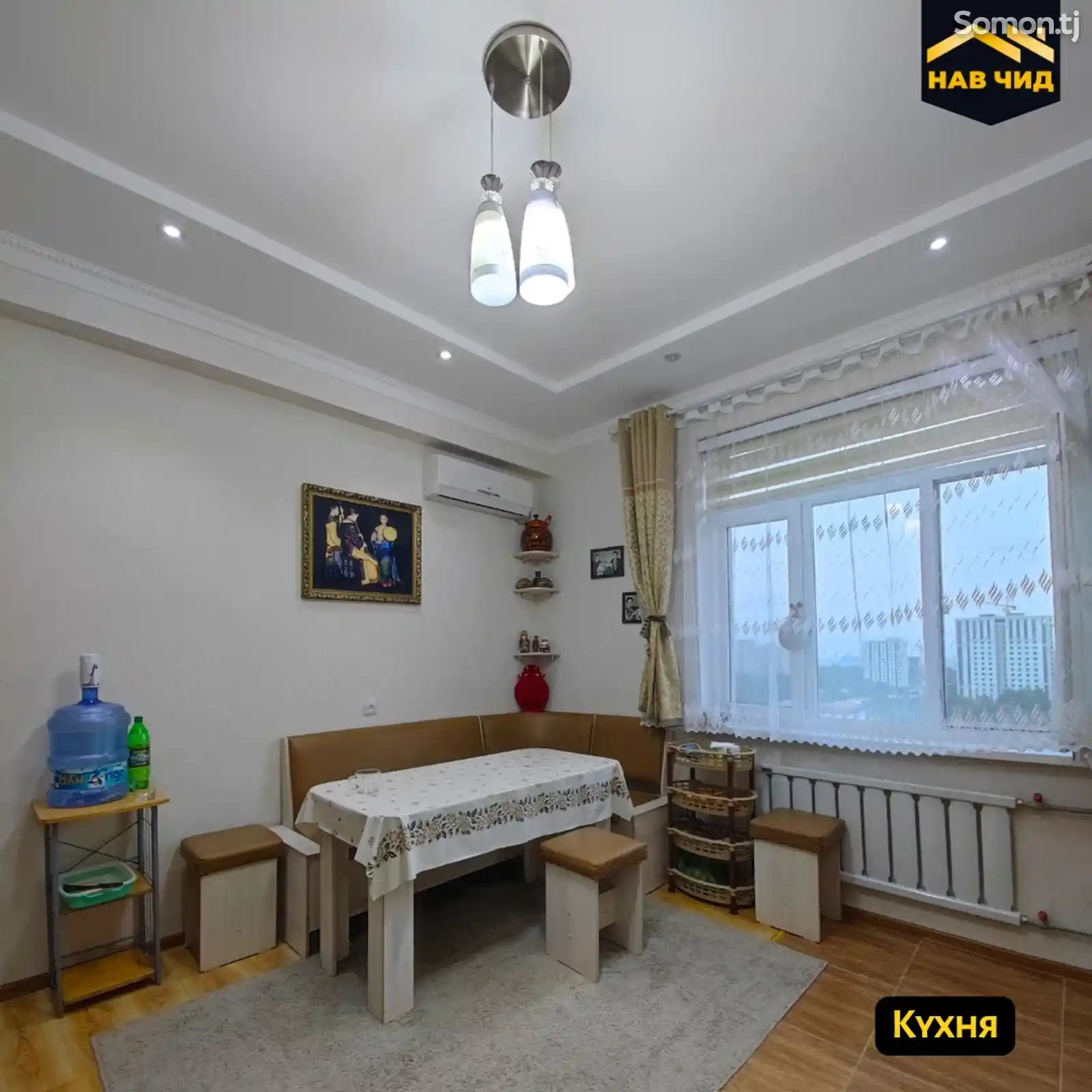 2-комн. квартира, 11 этаж, 97 м², И. Сомони-12