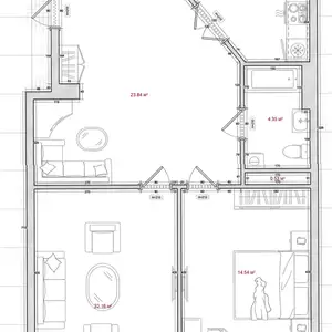 2-комн. квартира, 16 этаж, 78 м², Политехнический Институт