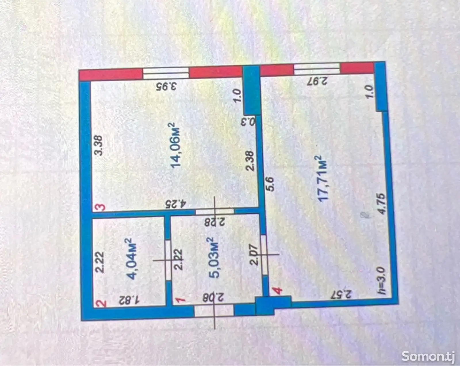 1-комн. квартира, 6 этаж, 41 м², турсунзода-12