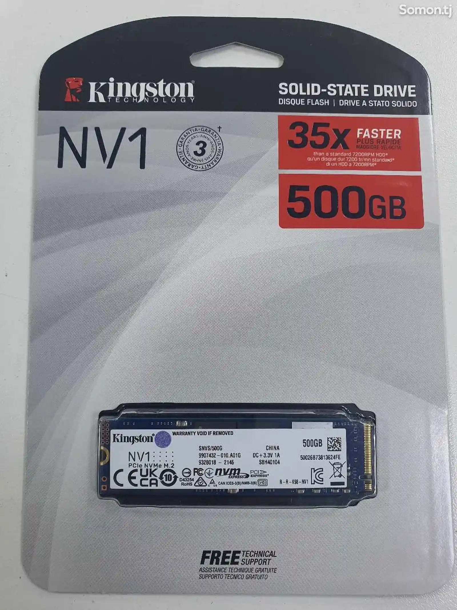 Жесткий диск SSD Kingston MVNe 500GB 35X M2-1