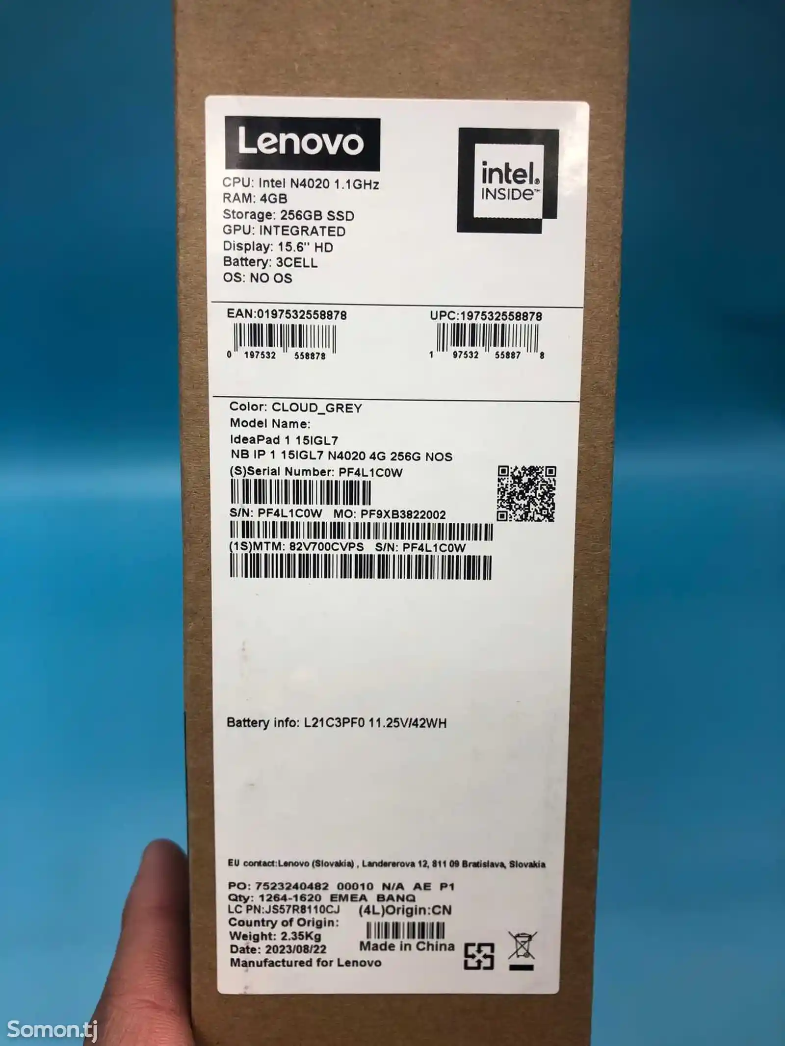 Ноутбук Lenovo Intel N4020 Inside ram 4gb ssd 256gb-9