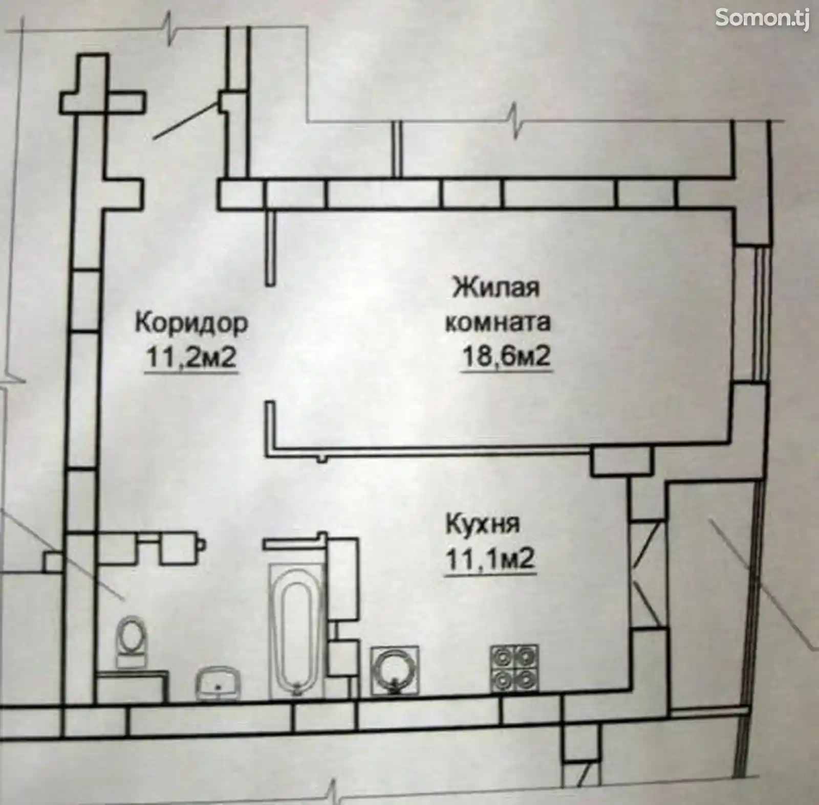 1-комн. квартира, 8 этаж, 46 м², Рудаки