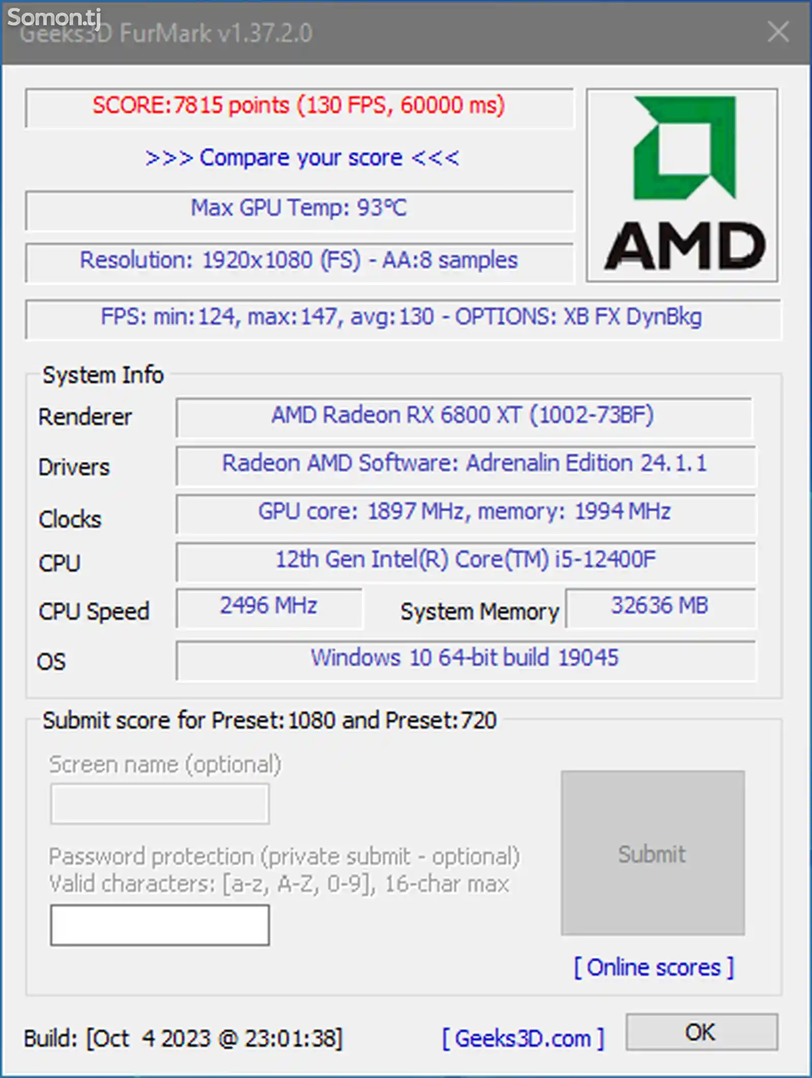 Видеокарта AMD 6800XT 16gb XFX Speedster series-3