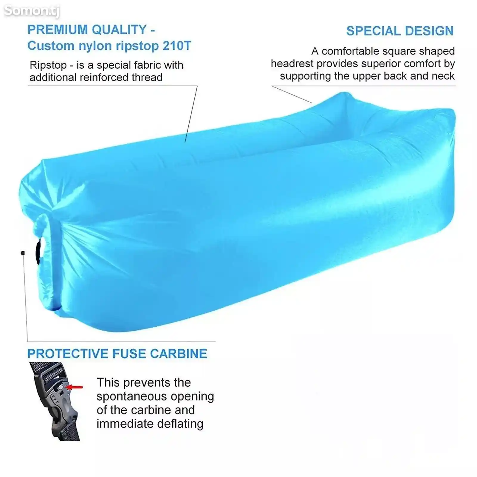 Надувной для отдыха воздушный гамак-3