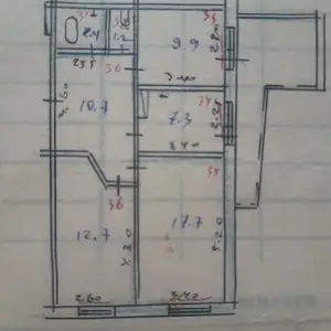 3-комн. квартира, 9 этаж, 80 м², А.Гуломова