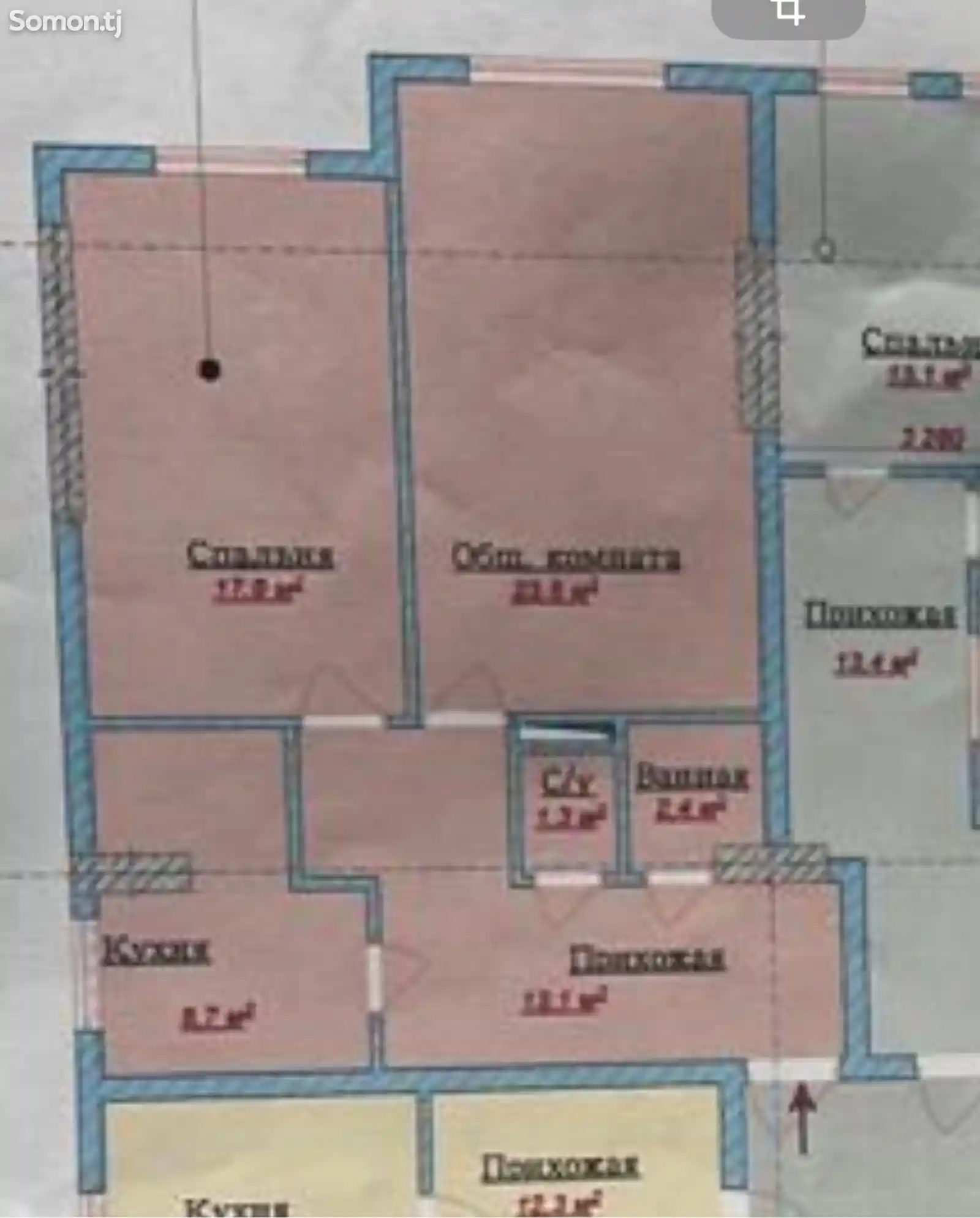 2-комн. квартира, 1 этаж, 67 м², 8 махалла, кучаи У. Аловуддинов