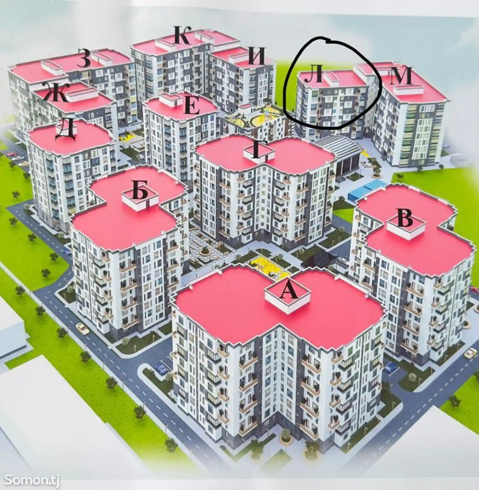 2-комн. квартира, 5 этаж, 68 м², Сино-1