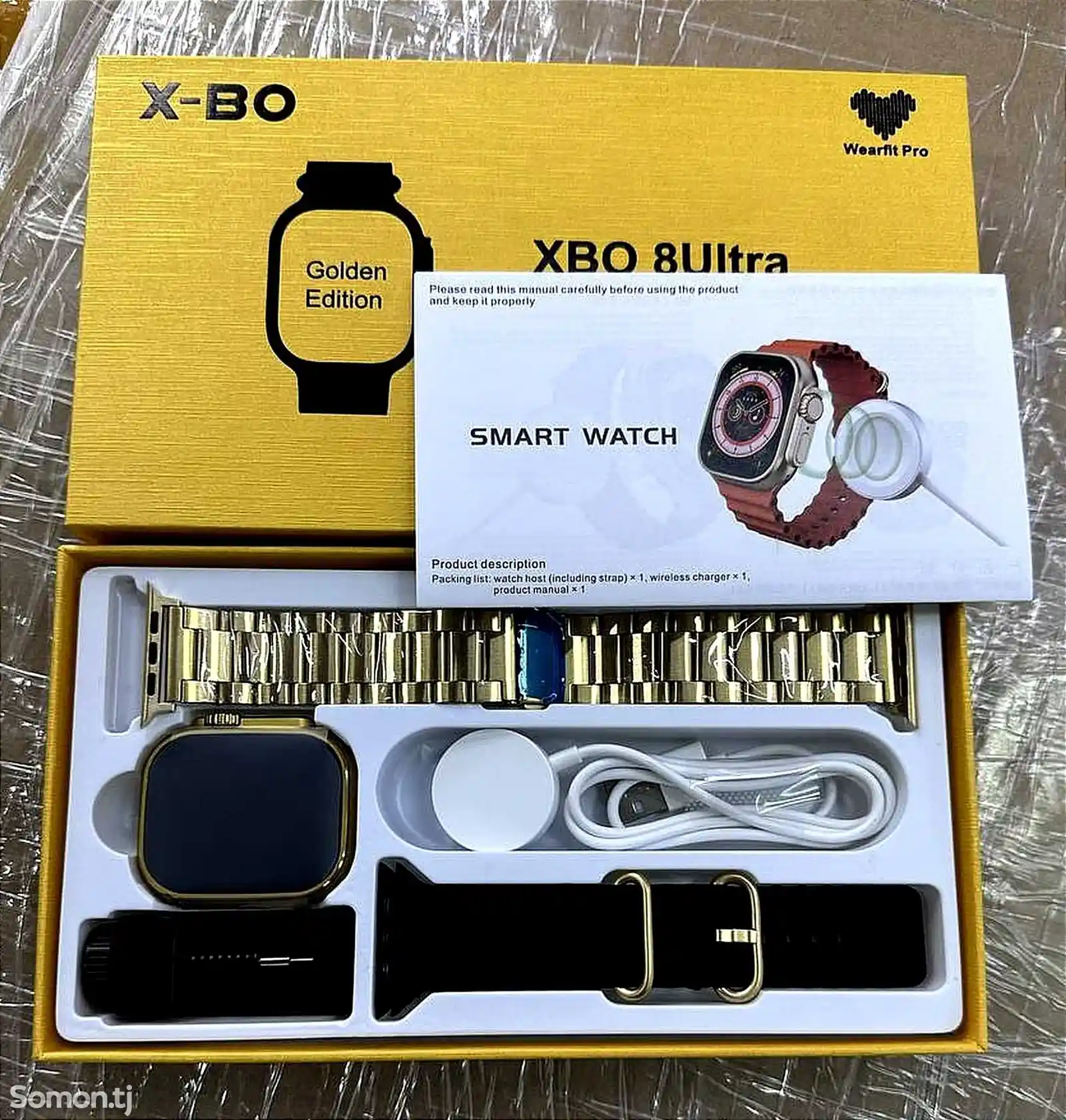Смарт часы Smart watch XBO 8 Ultra Gold-1