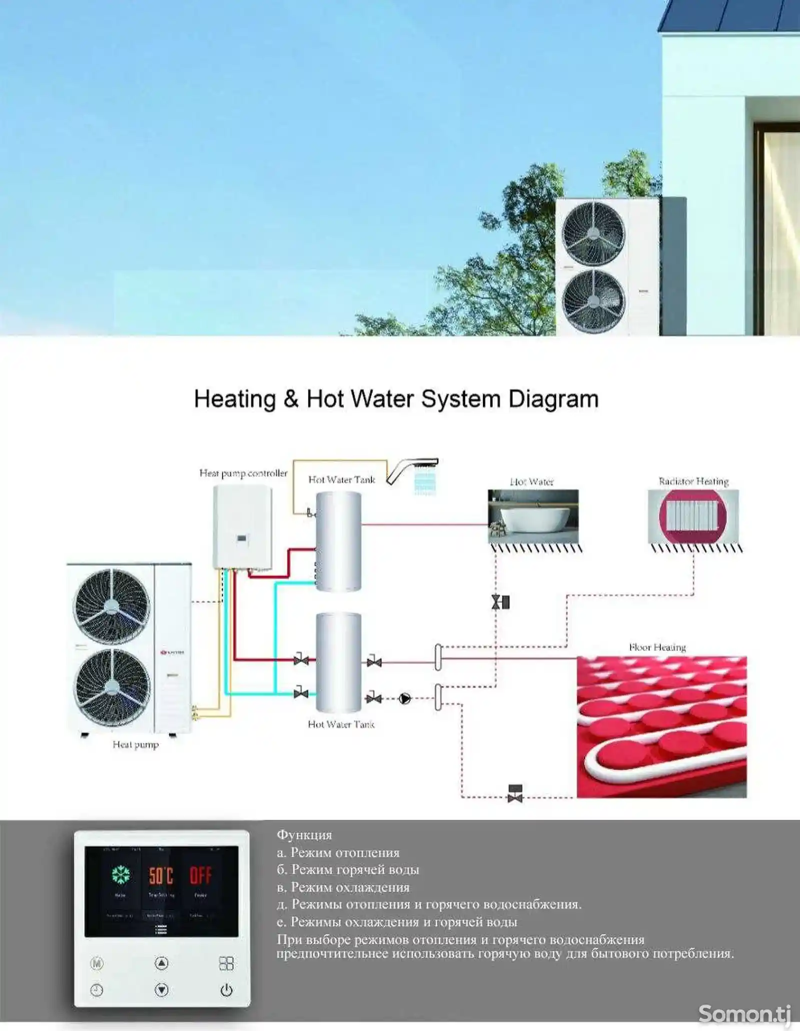 Тепловой насос воздух-вода Inverter на заказ-1