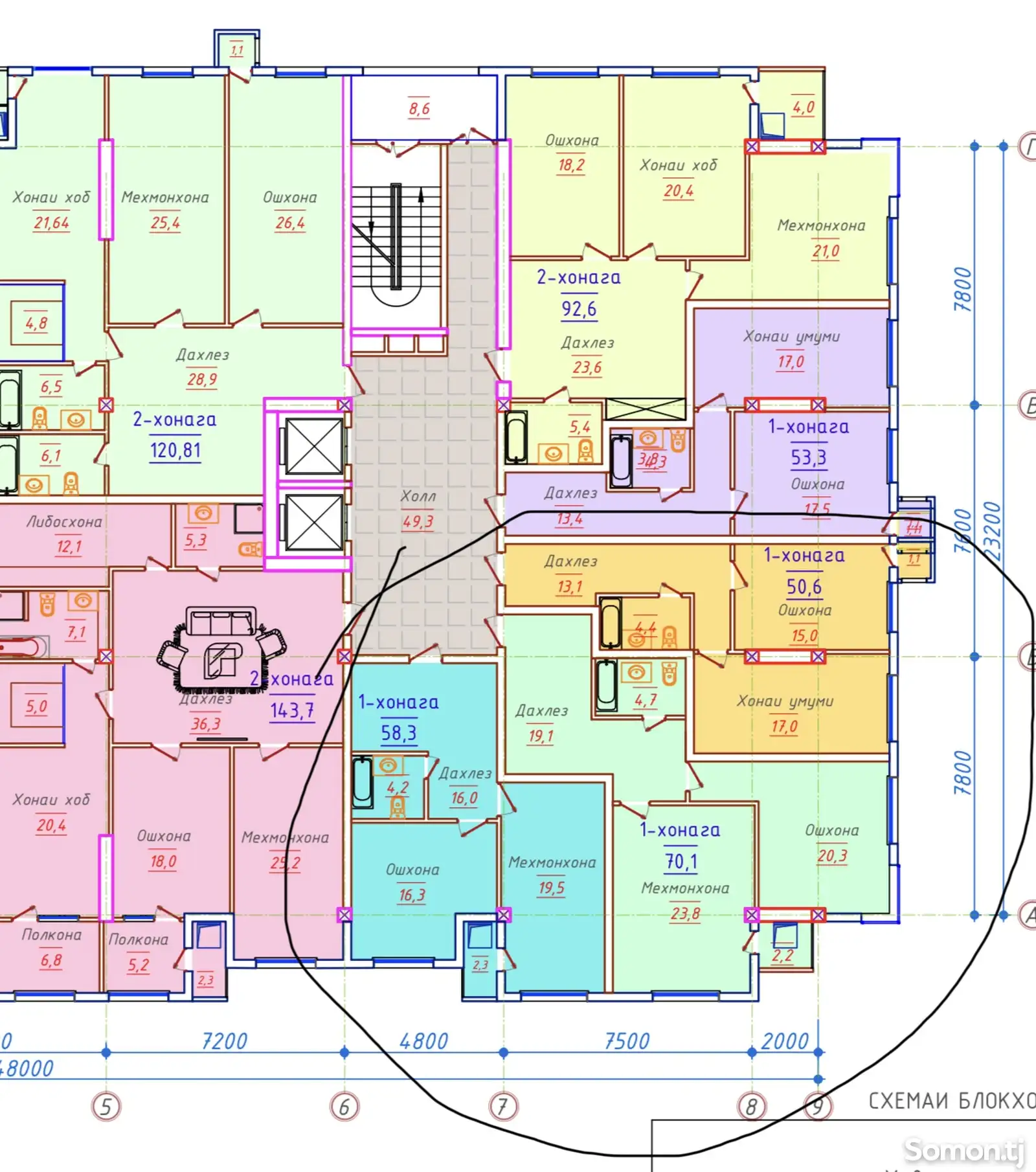 1-комн. квартира, 11 этаж, 51 м², Опера балет-1