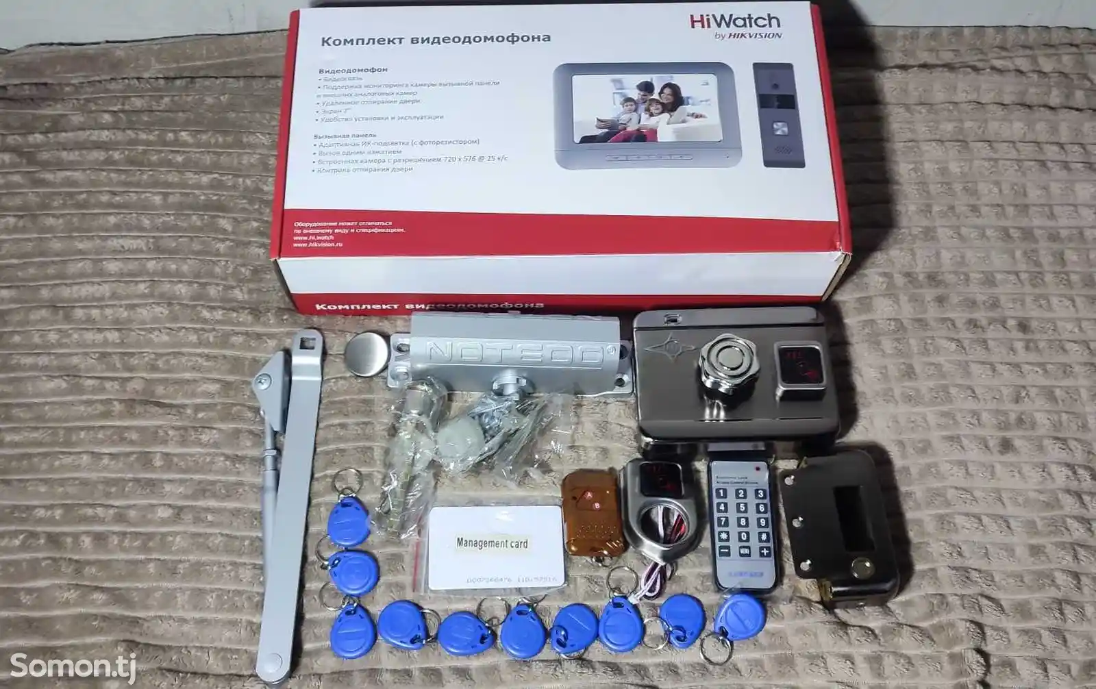 Комплект домофон Hiwatch by Hikvision,AXL замок с чипом и доводчик-2