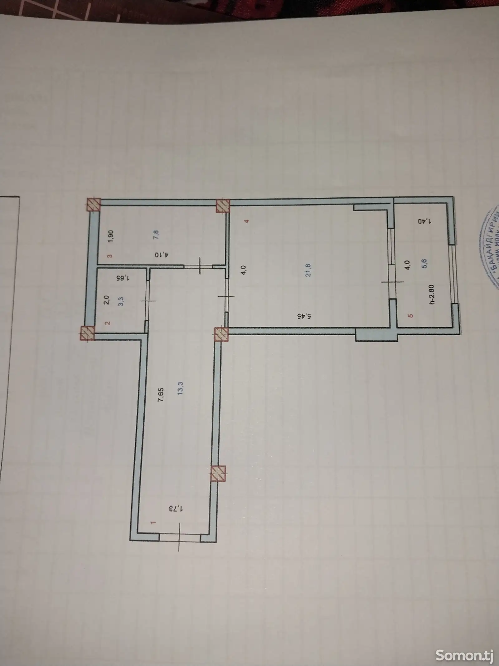 1-комн. квартира, 5 этаж, 54 м², 8 микрорайон-1