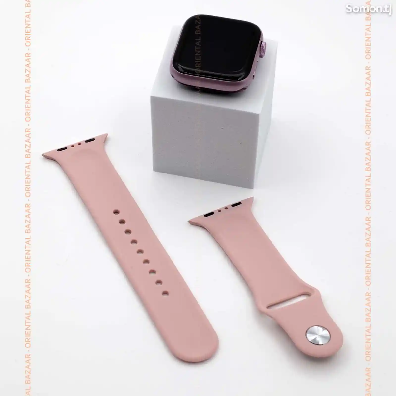 Смарт часы женские с NFC модулем X7 PRO, пудрово-розовый-5