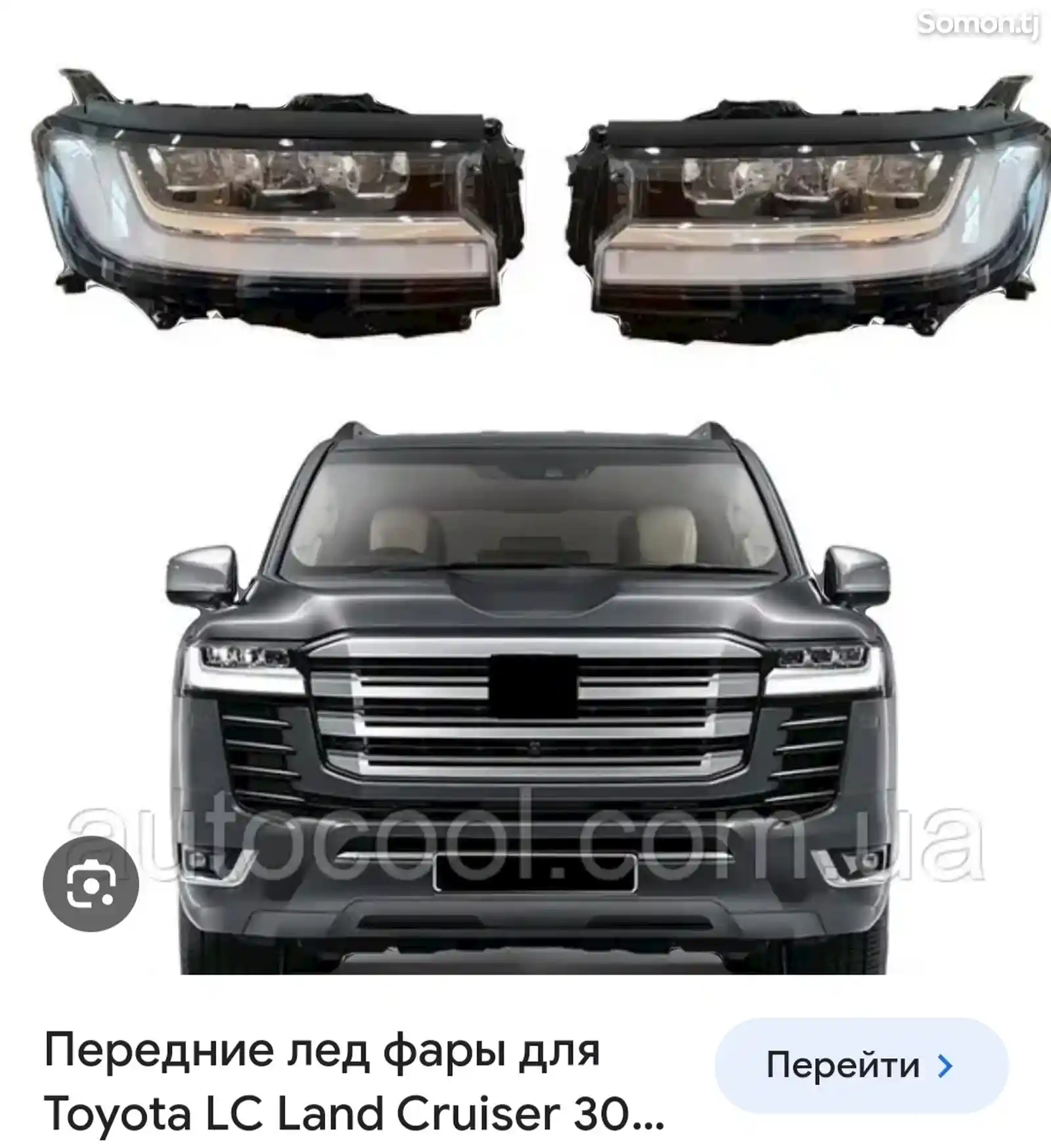 Передние фары на Toyota Land Cruiser 300-3