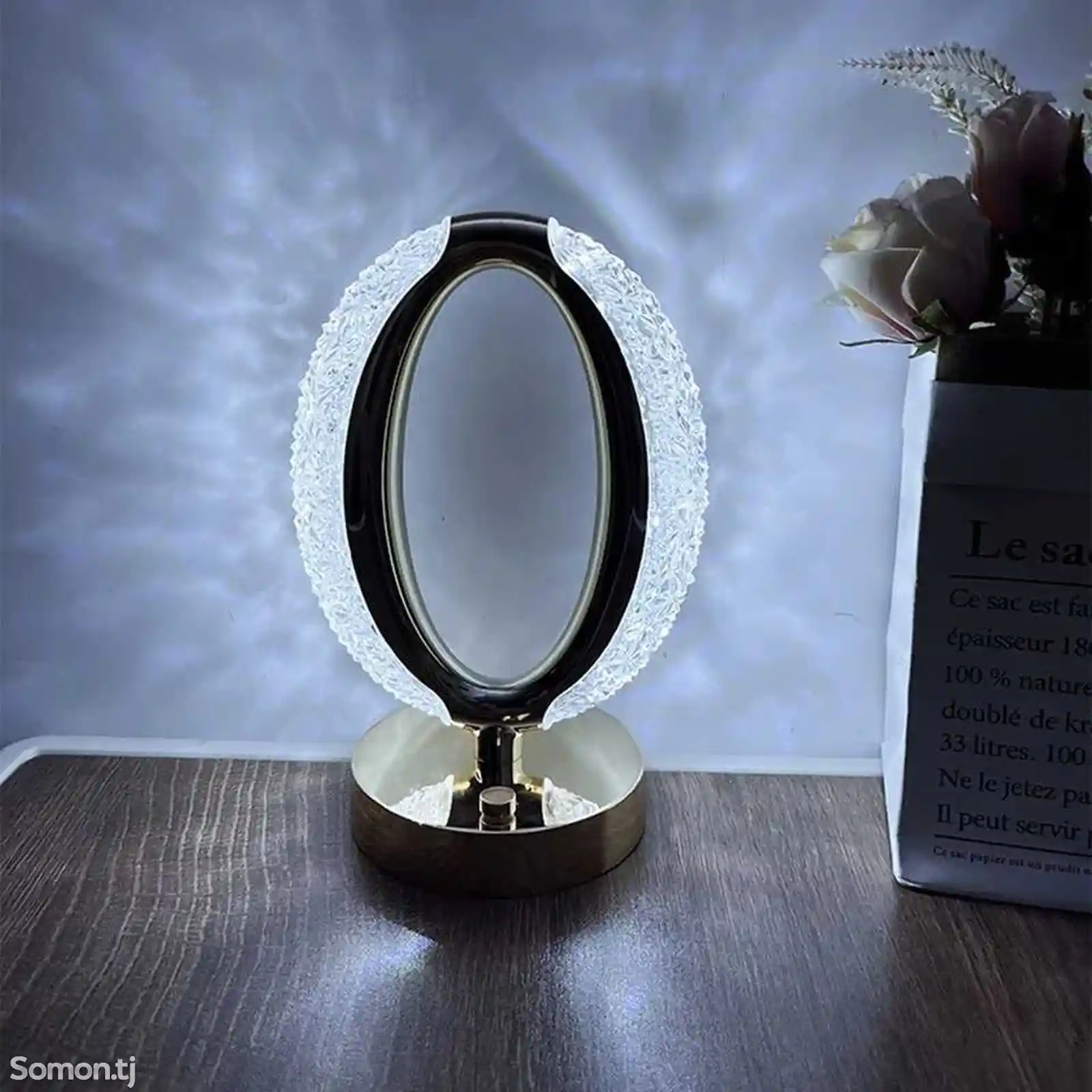 Лампа-ночник с кристаллами сенсорным переключателем-9