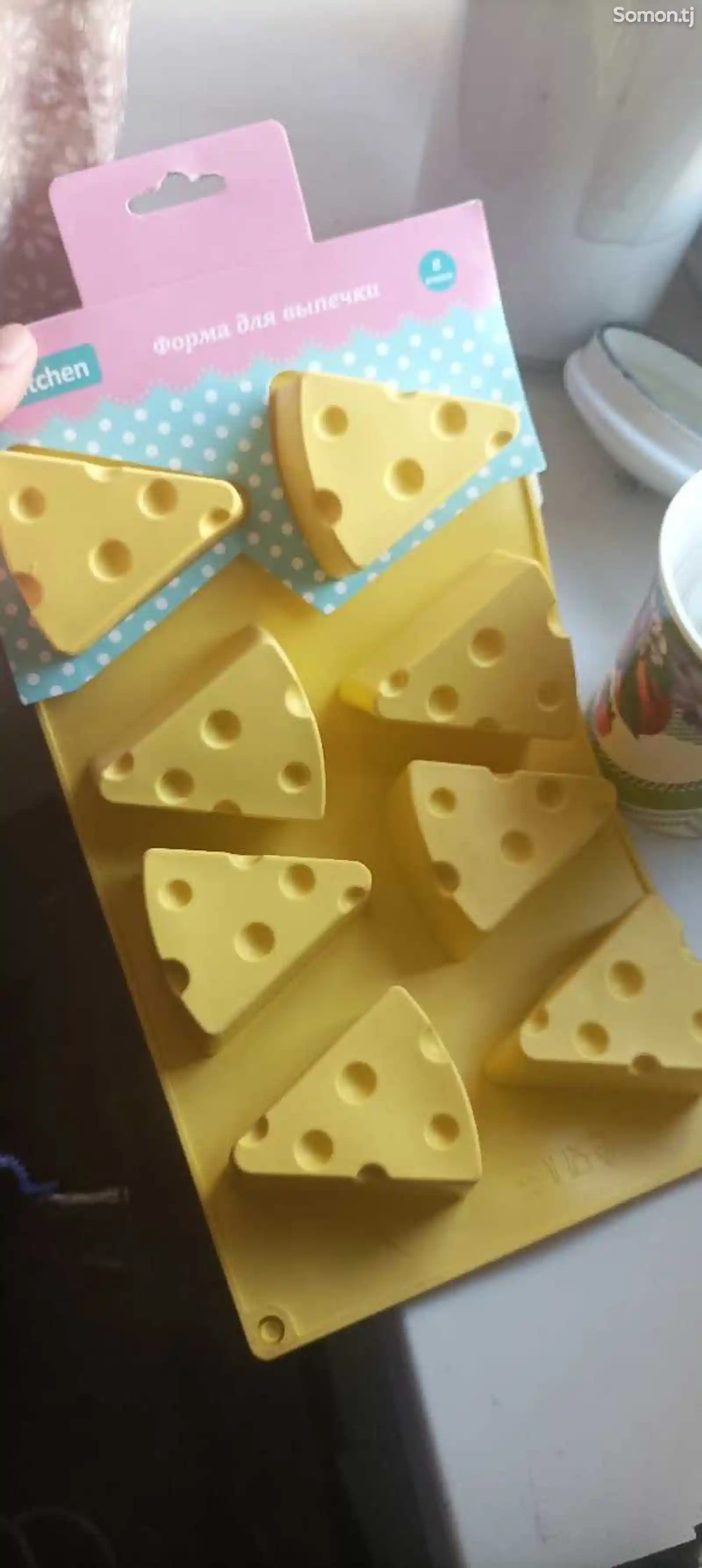 Силиконовая форма для выпечки в виде кусочков сыра-2