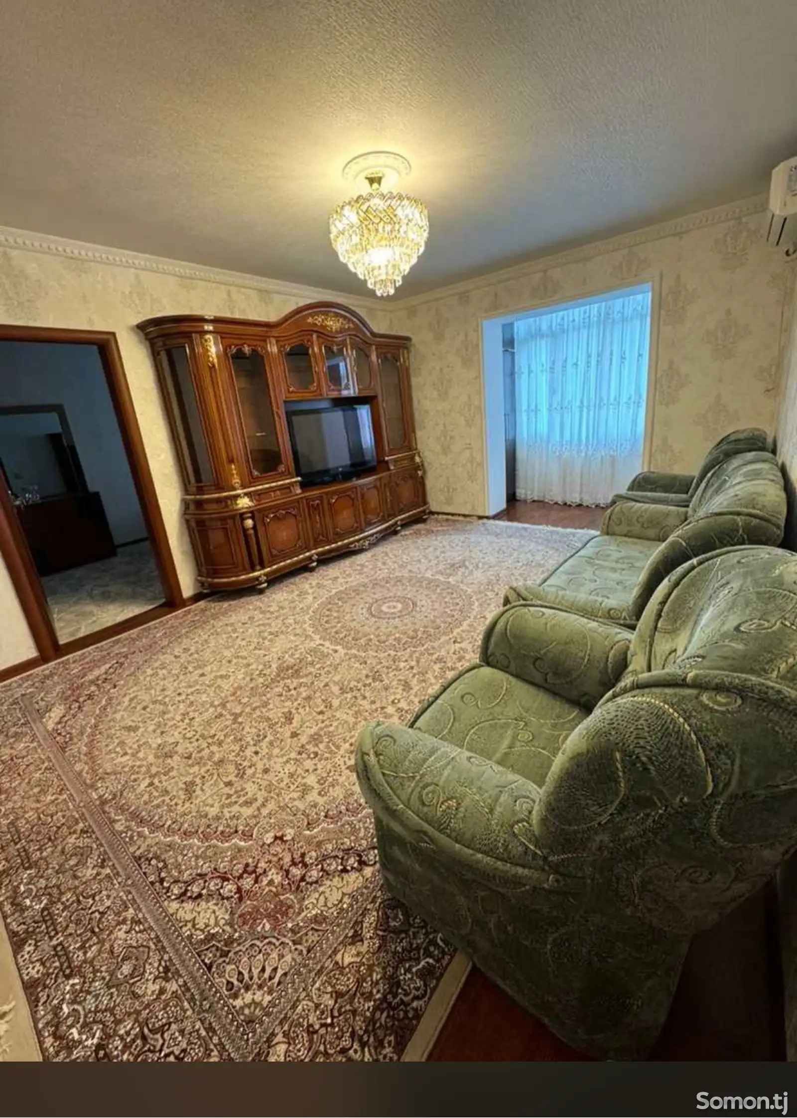 3-комн. квартира, 4 этаж, 59м², Сомони-1