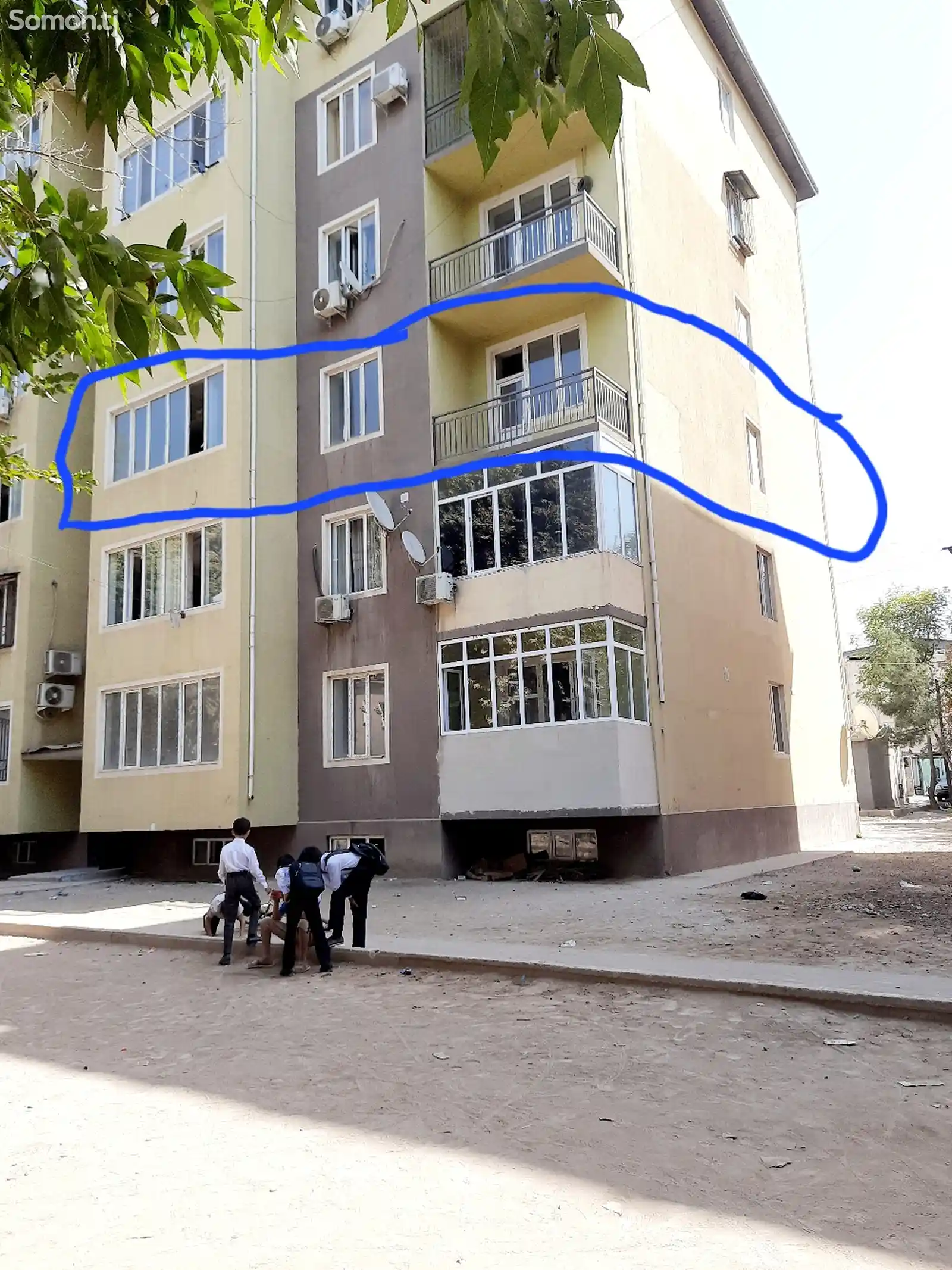 3-комн. квартира, 3 этаж, 101 м², Сомони-1