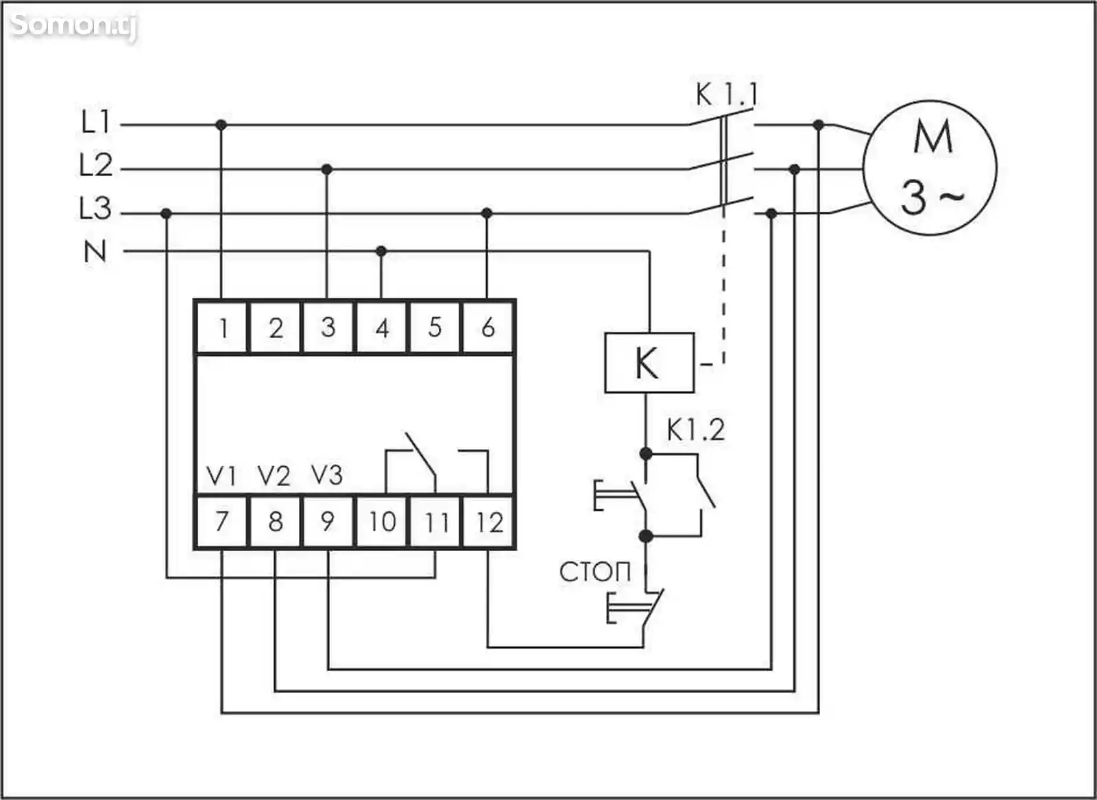 Реле контроля асимметрии фаз и контроля состояния контактора CKF-2BT-4