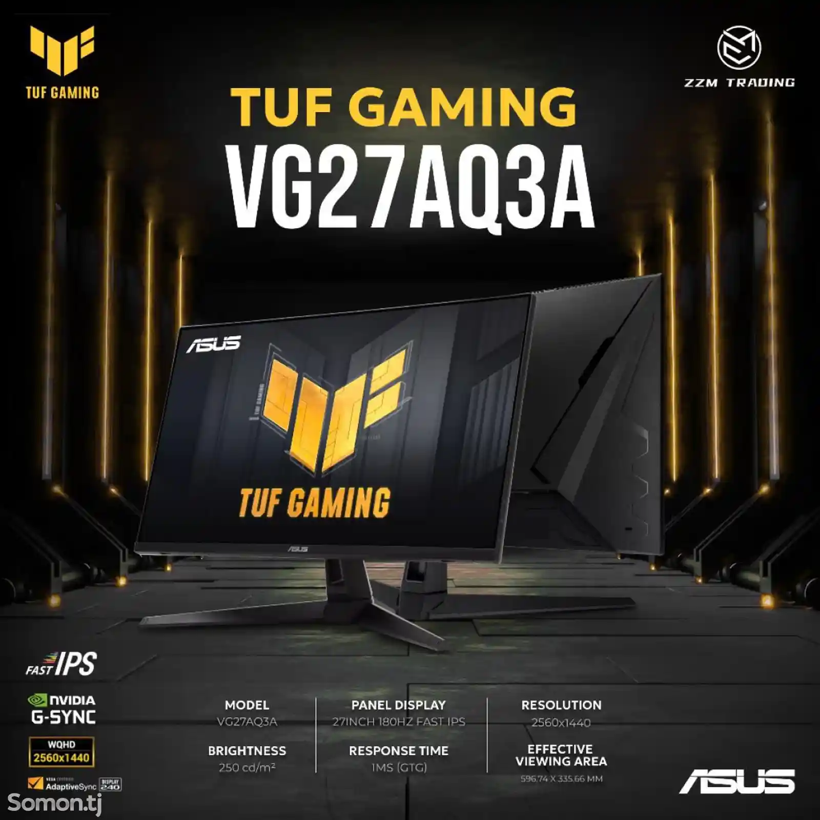 Монитор TUF Gaming VG27AQ3A 2K , 180Hz-1