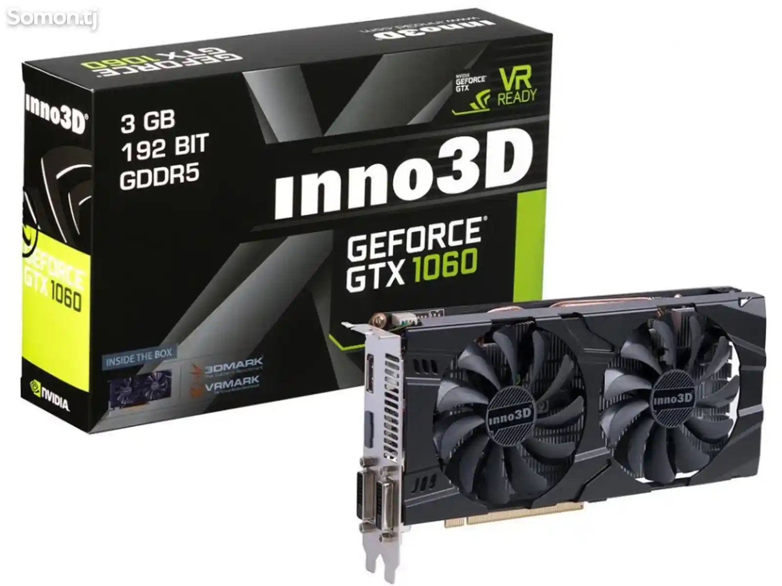 Видеокарта INNO3D GeForce GTX 1060 X2 / 3GB DDR5, 192bit, 1708/8000Mhz