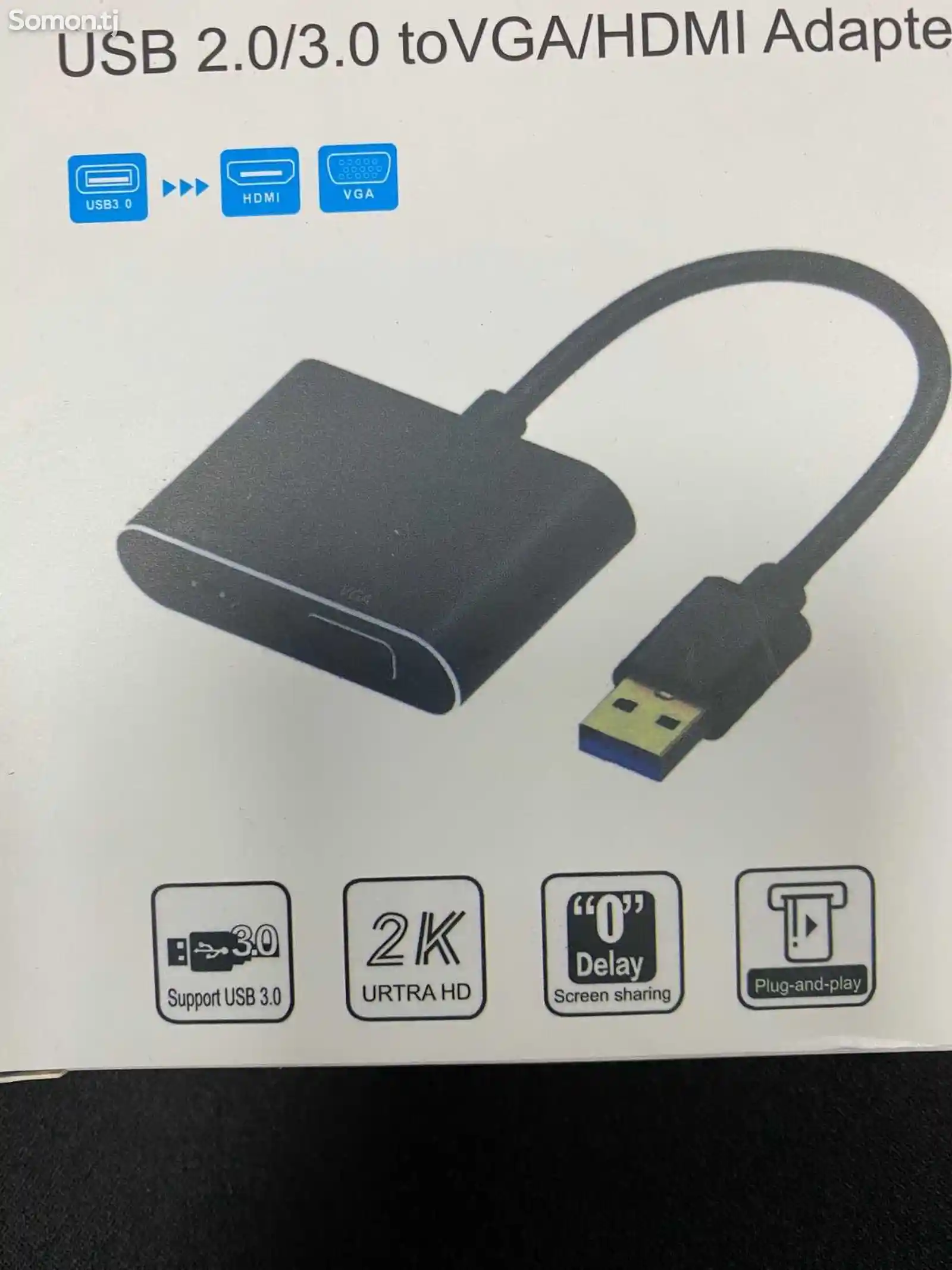 Адаптер USB 3.0 to VGA+HDMI-1