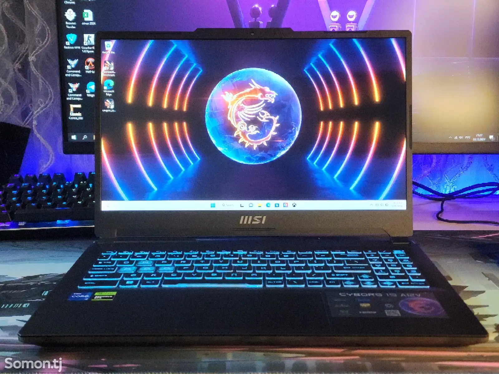 Игровой ноутбук msi cuborg i7-12650h rtx-4060 8gb ddr-16gb ssd 1024gb 144hz-1