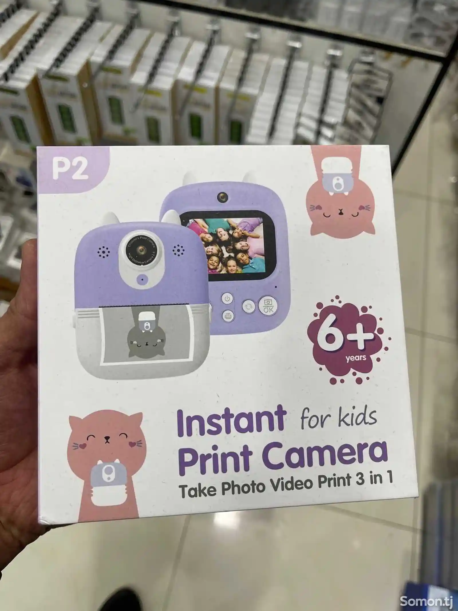 Детский фотоаппарат Toys Children's Instant Print Camera P2, Розовый