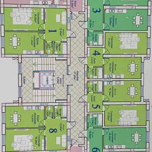 3-комн. квартира, 4 этаж, 90 м², 1-мкр