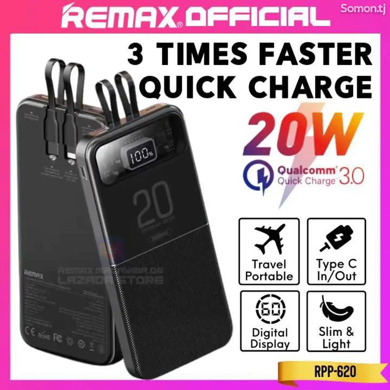 Внешний аккумулятор Remax RPP 620 20000mAh-4