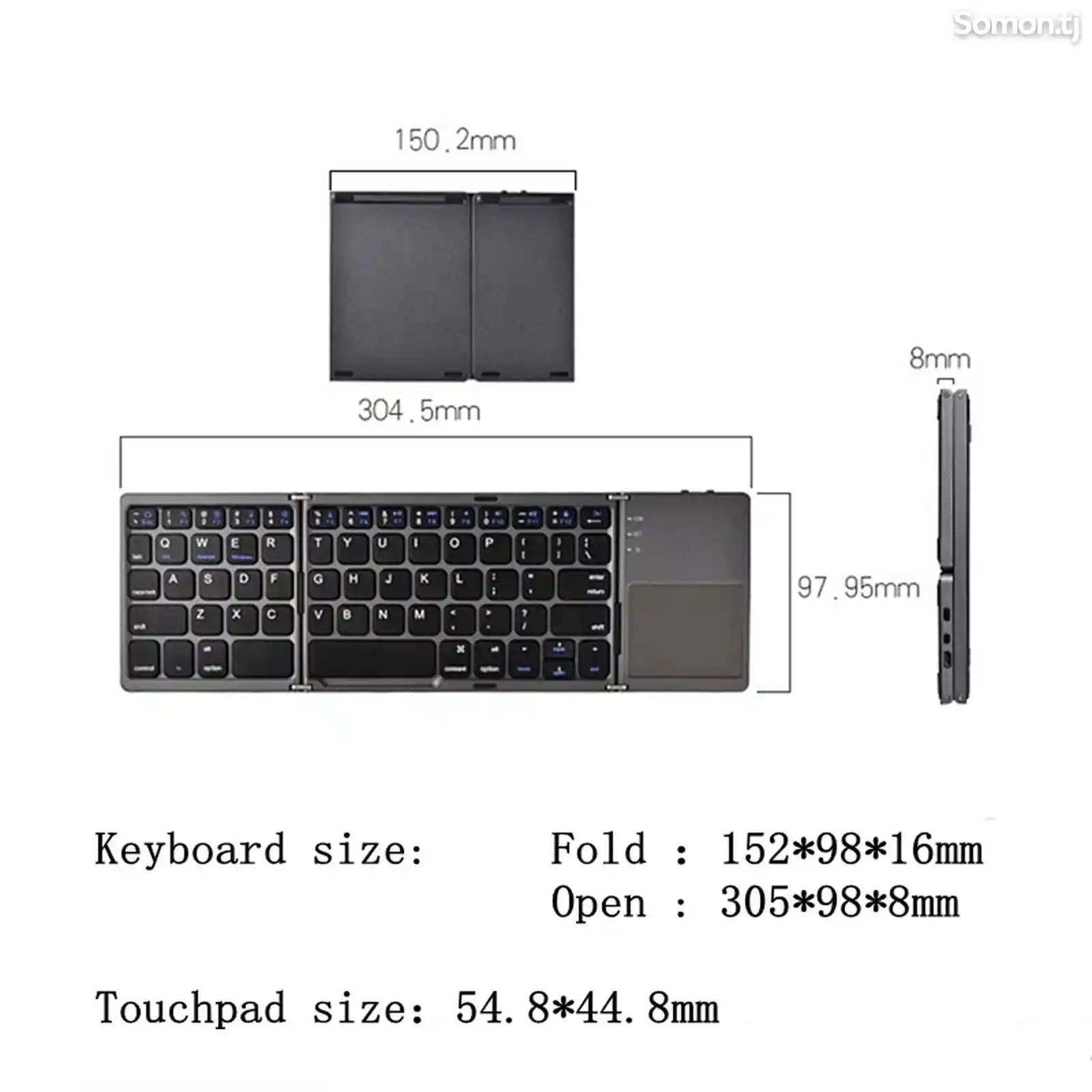 Беспроводная складная мини-клавиатура-4