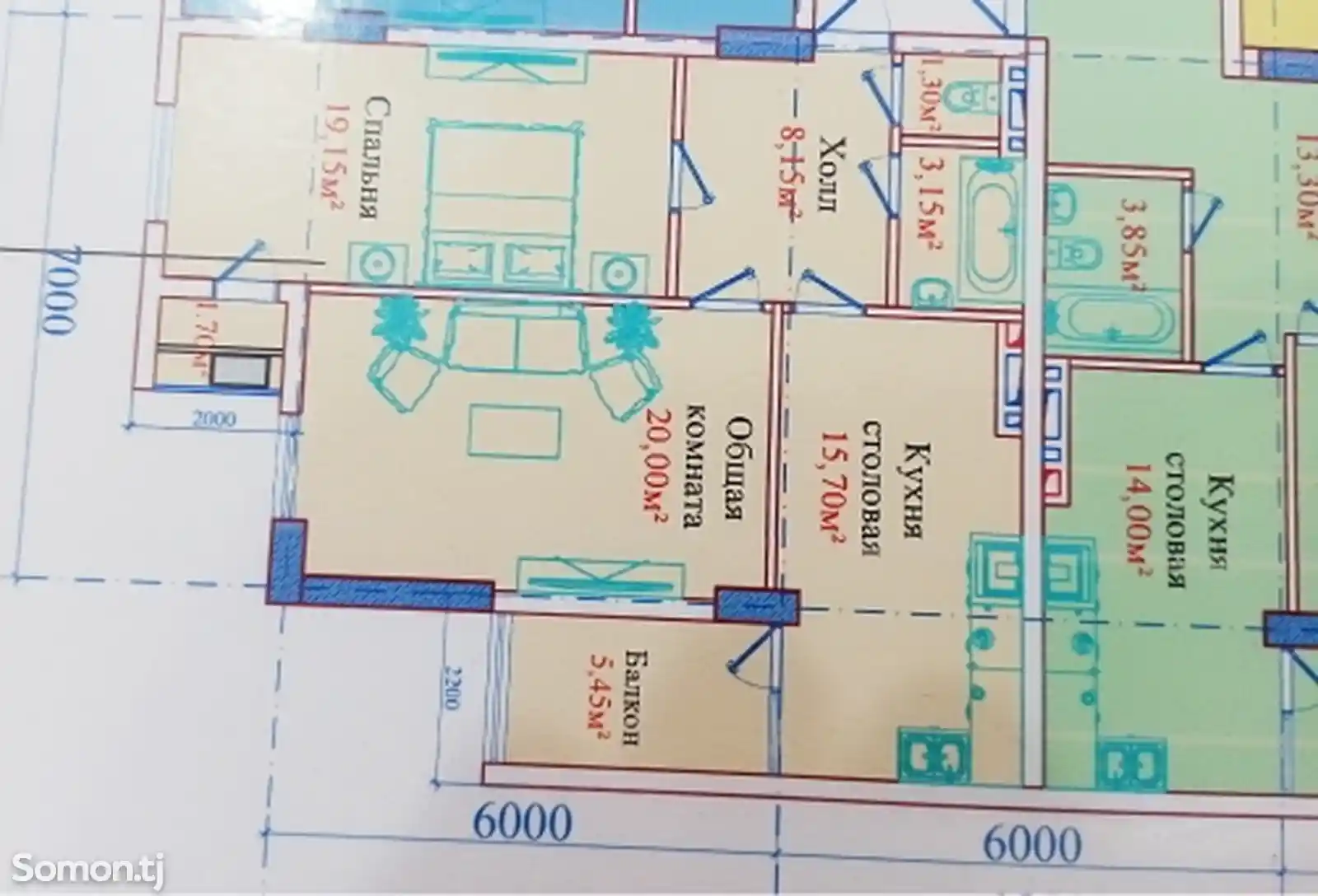 2-комн. квартира, 10 этаж, 75 м², Фирдавси-1