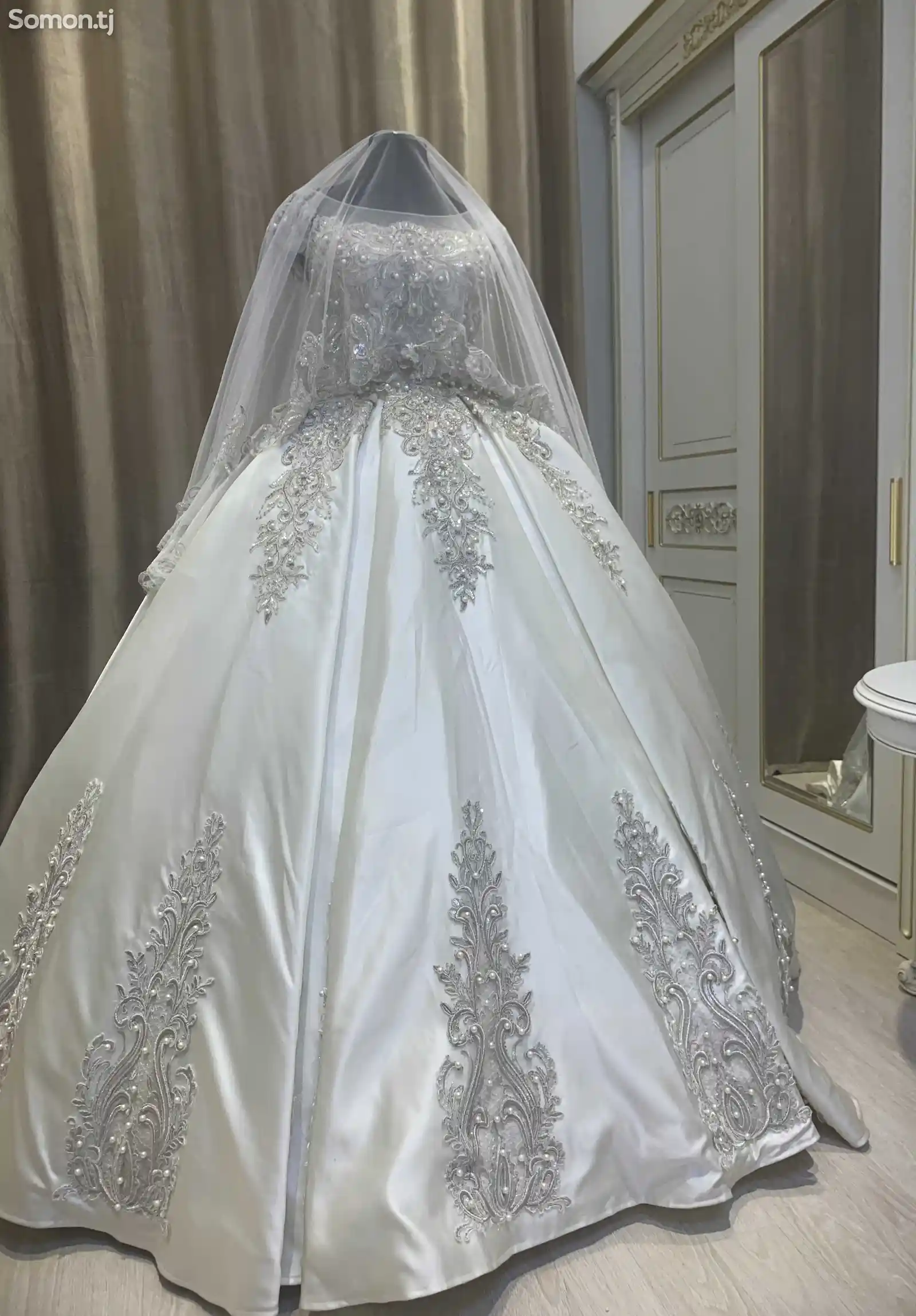 Шелковое свадебное платье-2