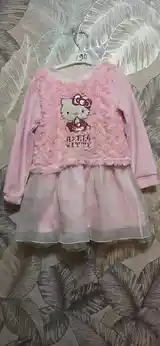 Теплое платье на девочку HELLO KITTY на 5 лет-2