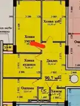 3-комн. квартира, 2 этаж, 90 м², Ашан-6