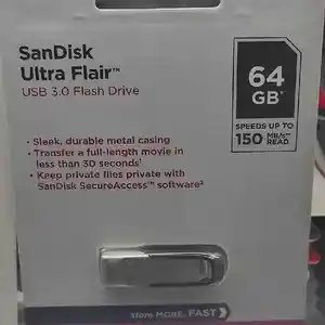 Флешка SanDisk Ultra Flair USB 3.0 64 gb