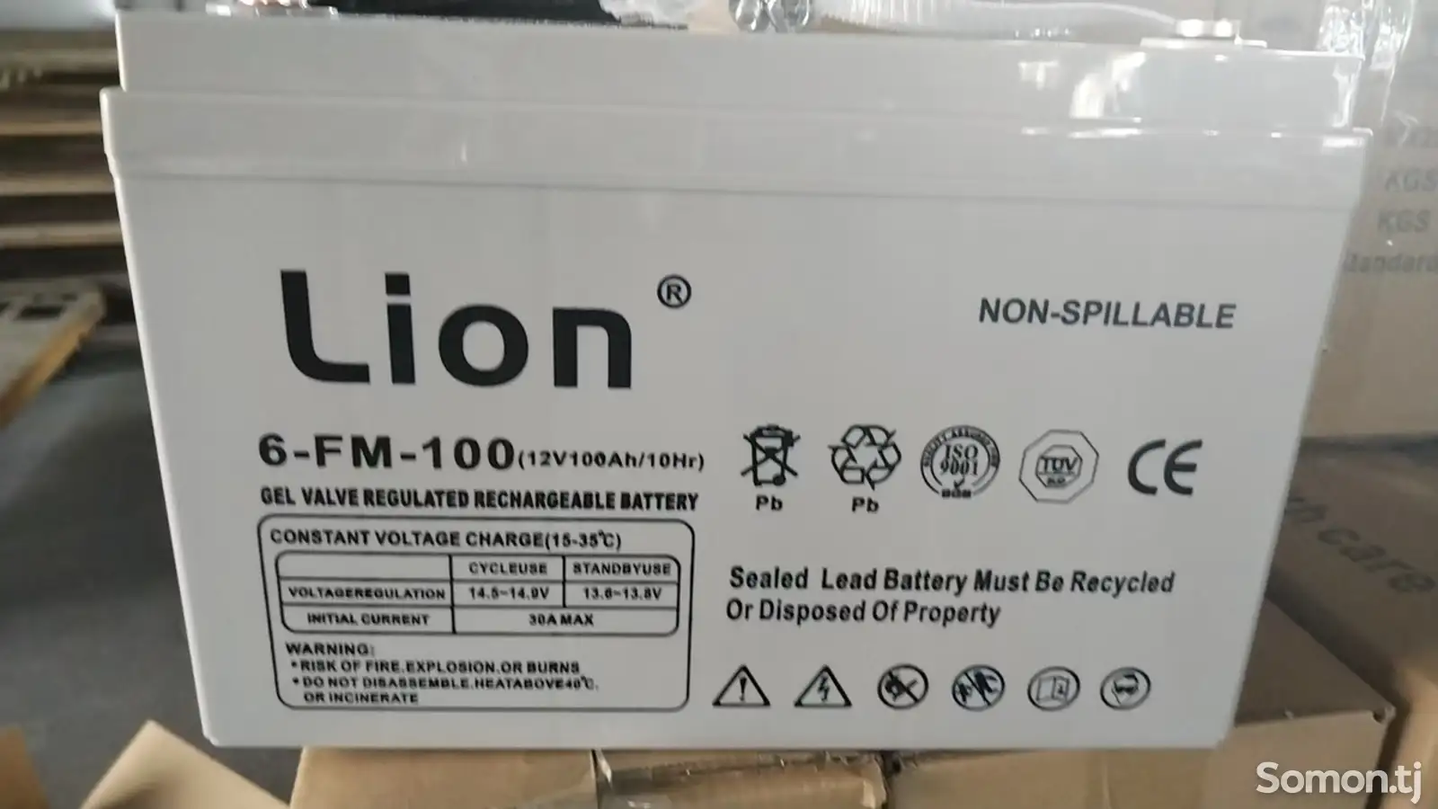 Гелевый аккумулятор LION 12V100Ah-1