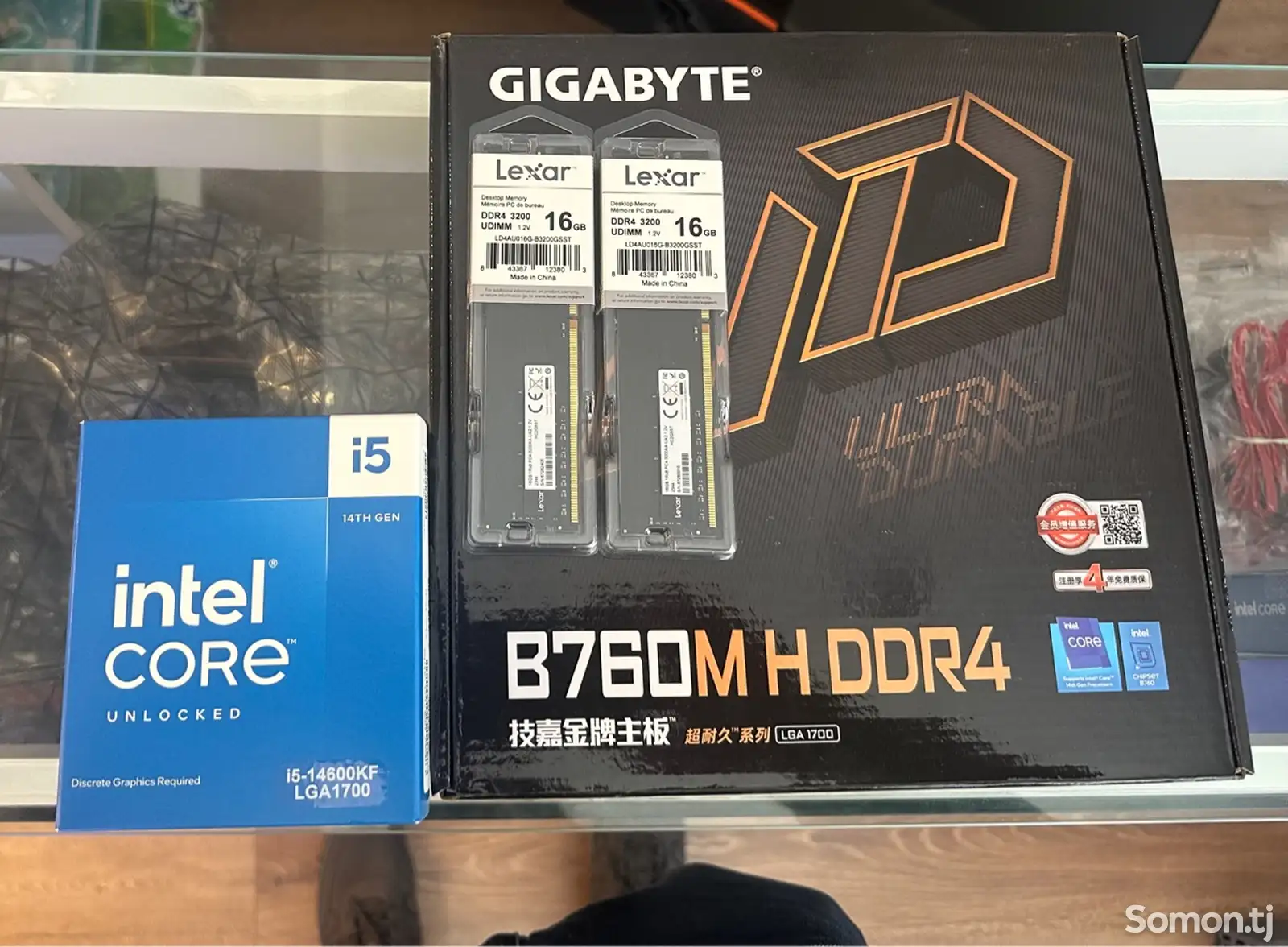 Материнская плата Gigabyte b760/Core i5-14600KF/RAM 32GB