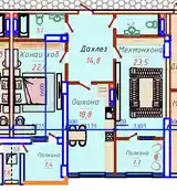 2-комн. квартира, 3 этаж, 106 м², Шохмансур-2