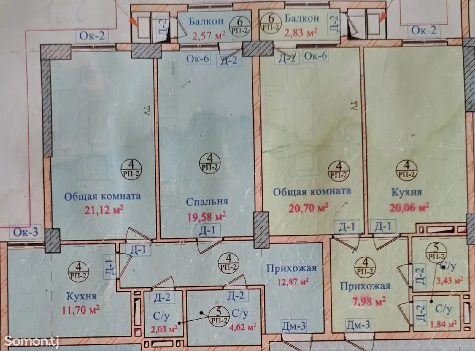 3-комн. квартира, 4 этаж, 132 м², Цирк, Профсоюз-8