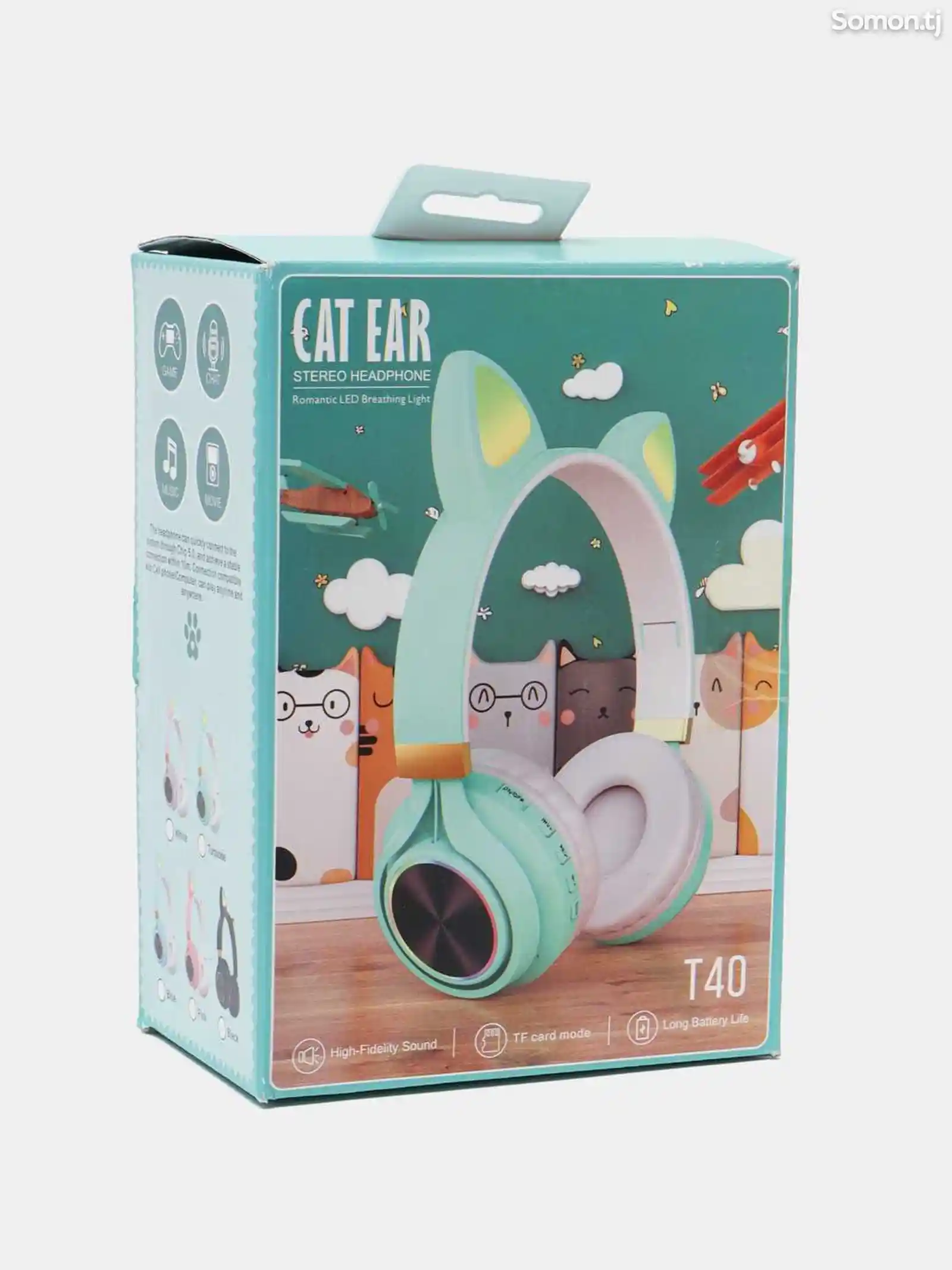 Наушники детские cat ear t40-1