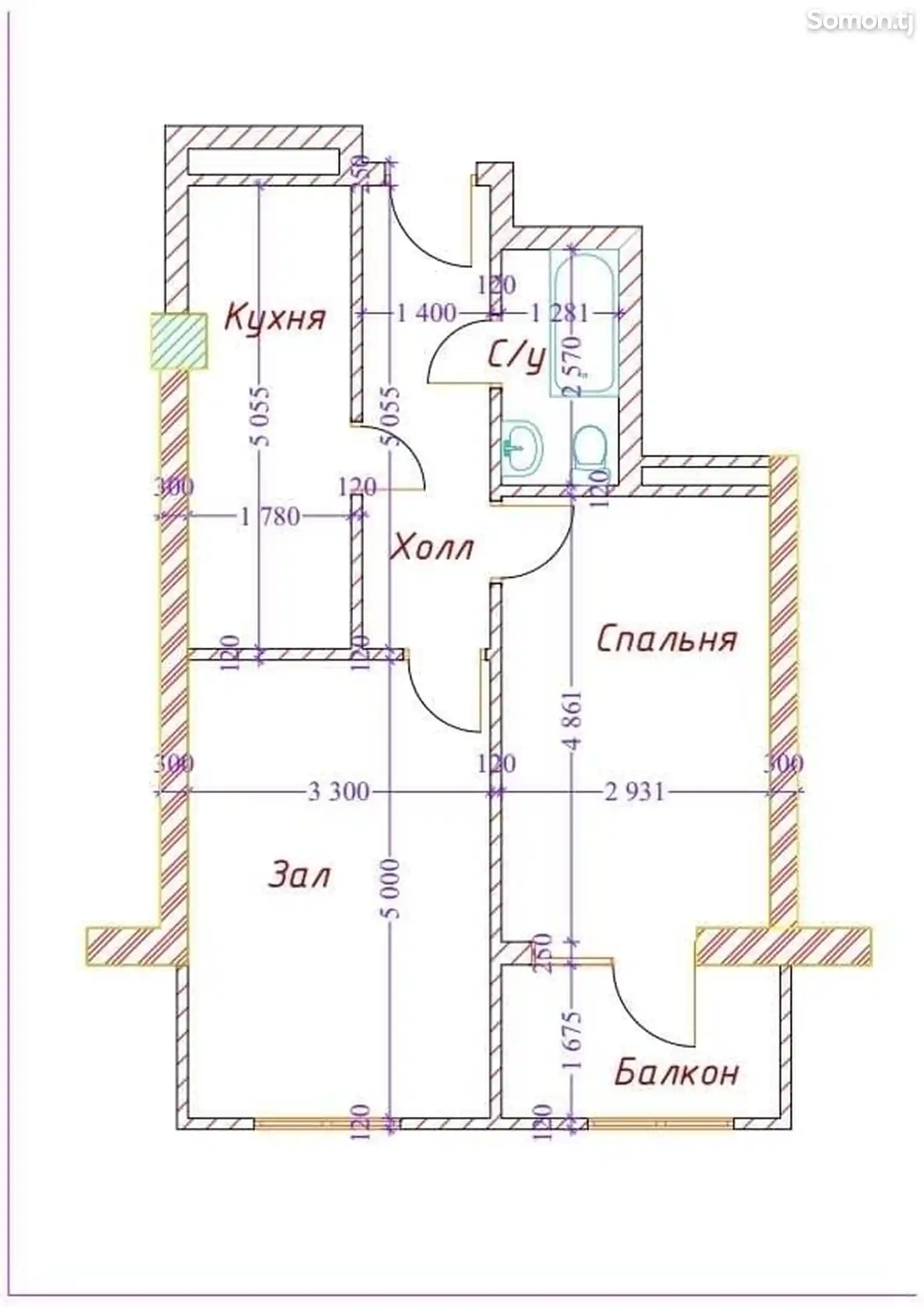 2-комн. квартира, 11 этаж, 58 м², Назди ресторани Райхон, 112 мкр-3