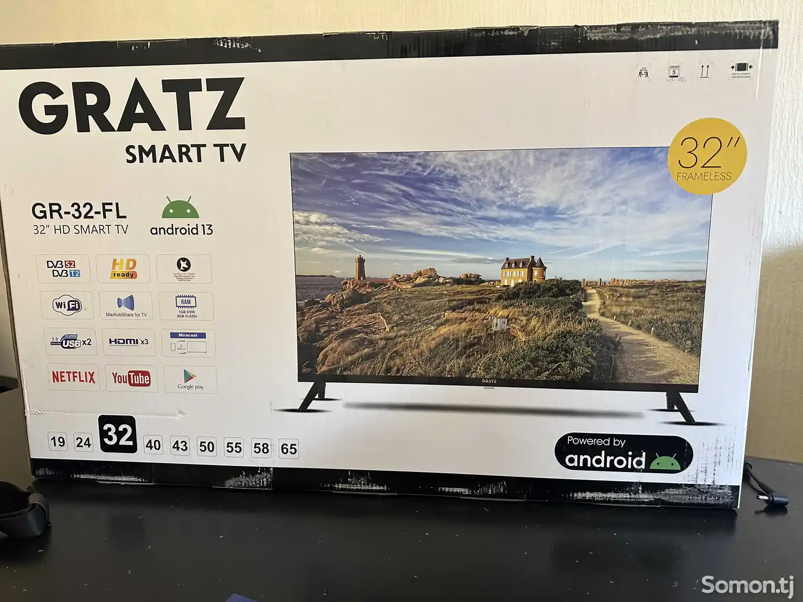 Телевизор Gratz 32 Безрамочный, Youtube Android-2