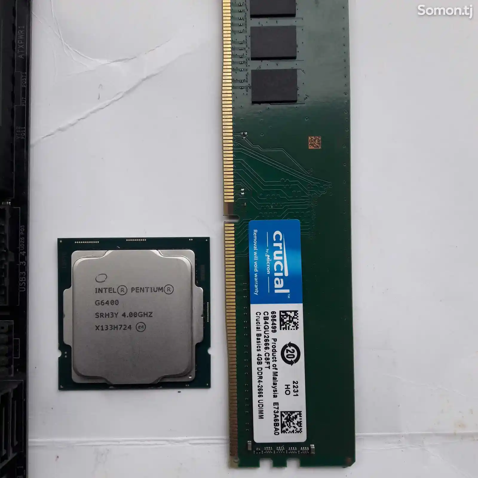 Материнская плата ASRock H510m-HVS+Intel Pentium Gold G6400 OEM 4.00GHZ-3